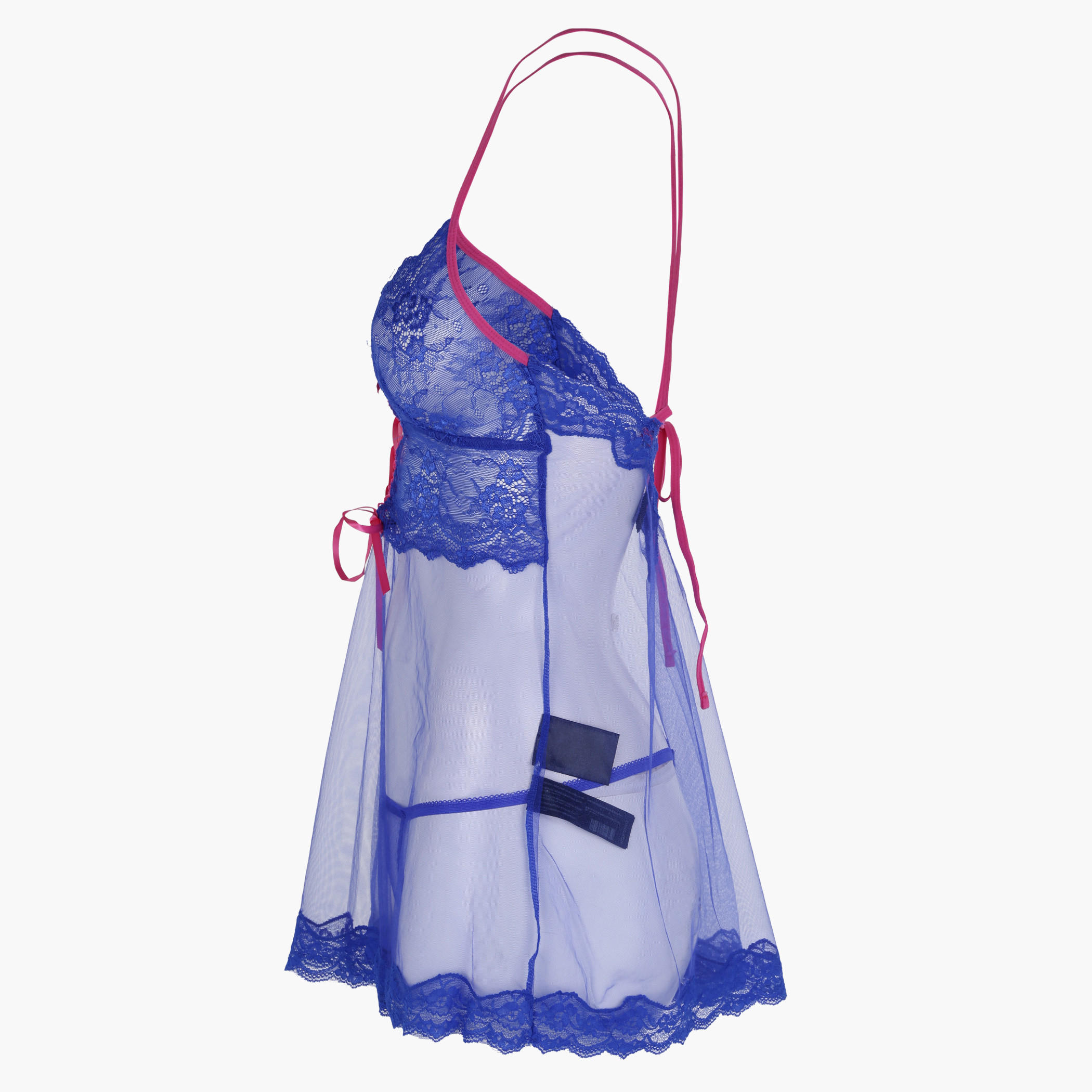 Short Lace Dress with Thong-women-clothing-lingerie-babydollsandbodysuits-image-3
