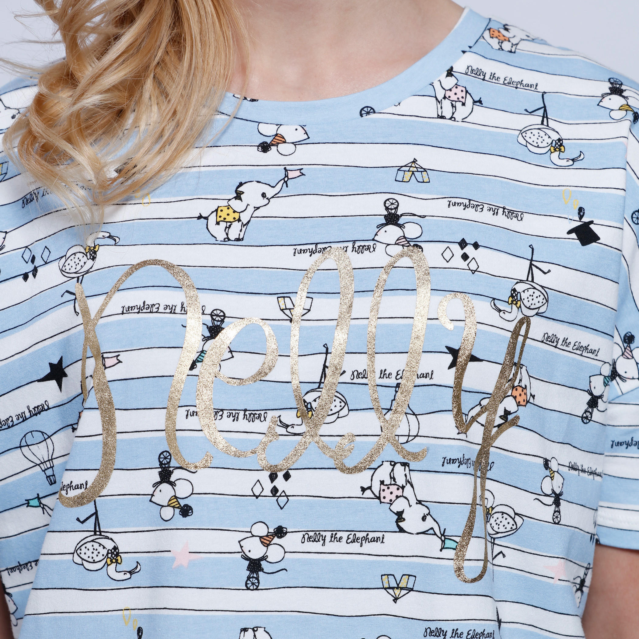 Printed Short Sleeves Top and Shorts Set-women-clothing-nightwear-pyjamas-longsets-image-2