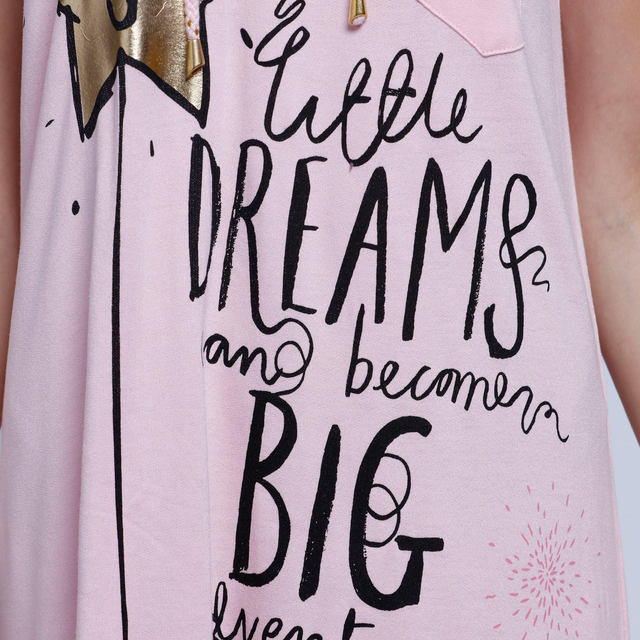 Printed Sleeveless Dress with Hood and Pocket Detail-women-clothing-nightwear-nighties-image-4