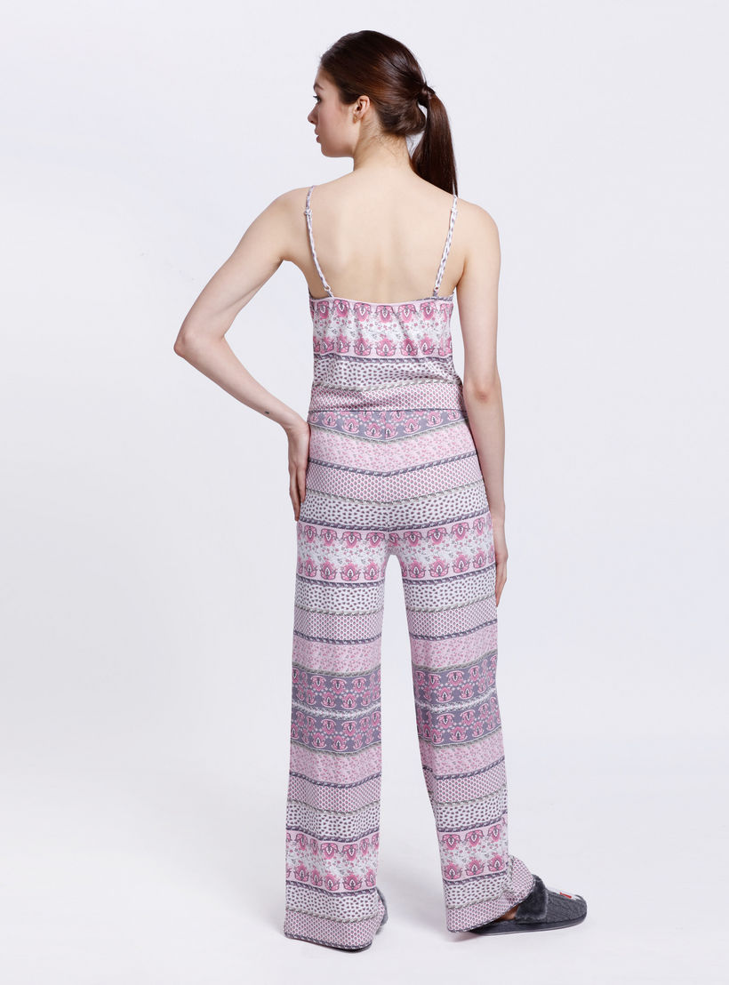 All Over Print Stringed Jumpsuit-women-clothing-nightwear-nighties-image-2