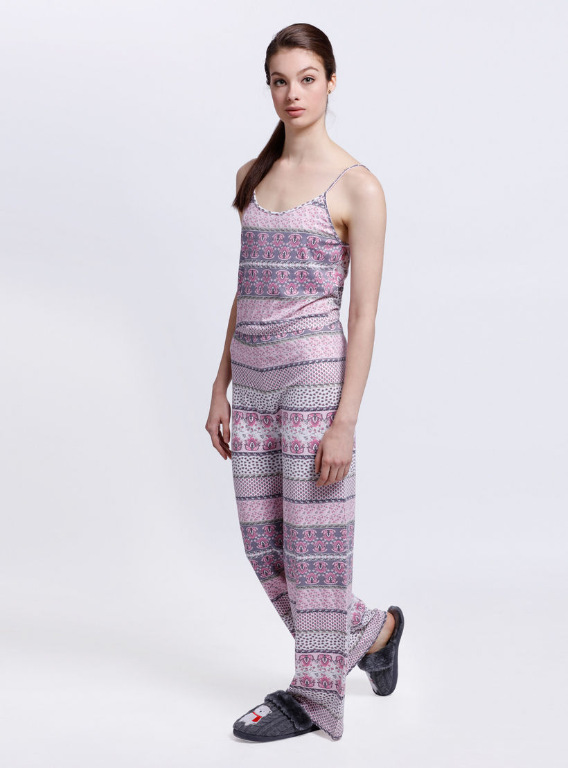 All Over Print Stringed Jumpsuit-women-clothing-nightwear-nighties-image-3