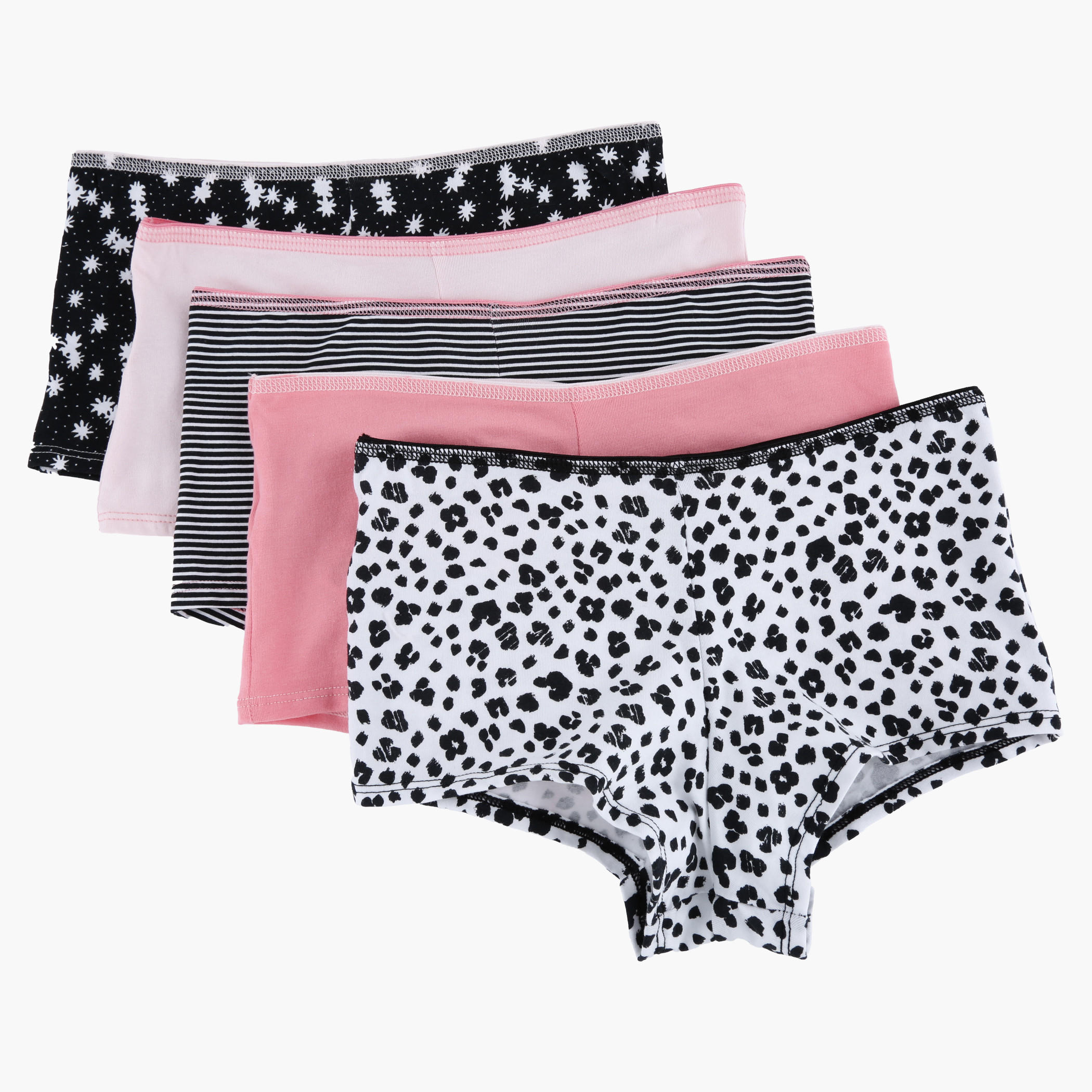 Briefs with Elasticised Waistband - Set of 5-women-clothing-lingerie-panties-image-1