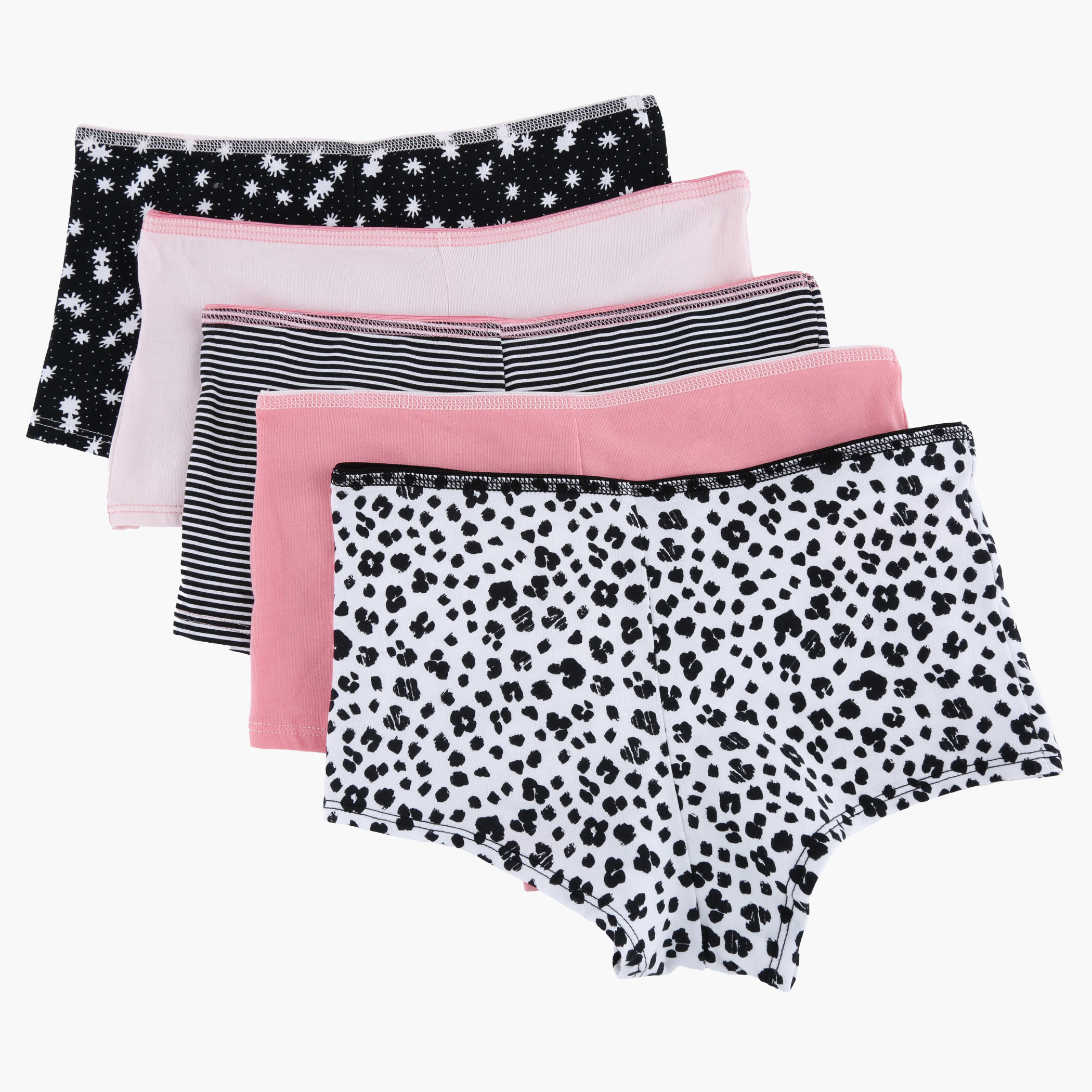 Briefs with Elasticised Waistband - Set of 5-women-clothing-lingerie-panties-image-2
