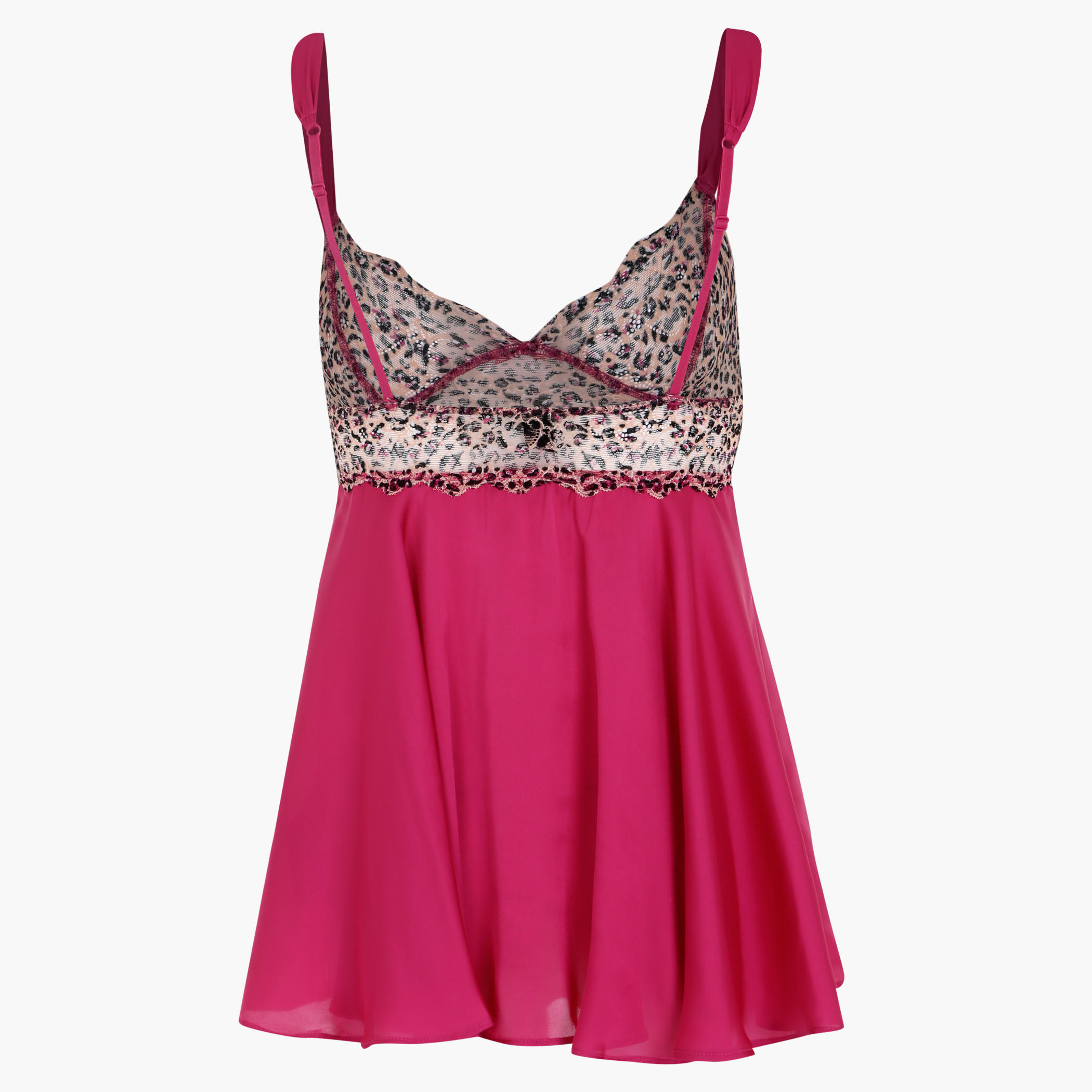 Printed Babydoll with Adjustable Straps-women-clothing-lingerie-babydollsandbodysuits-image-2