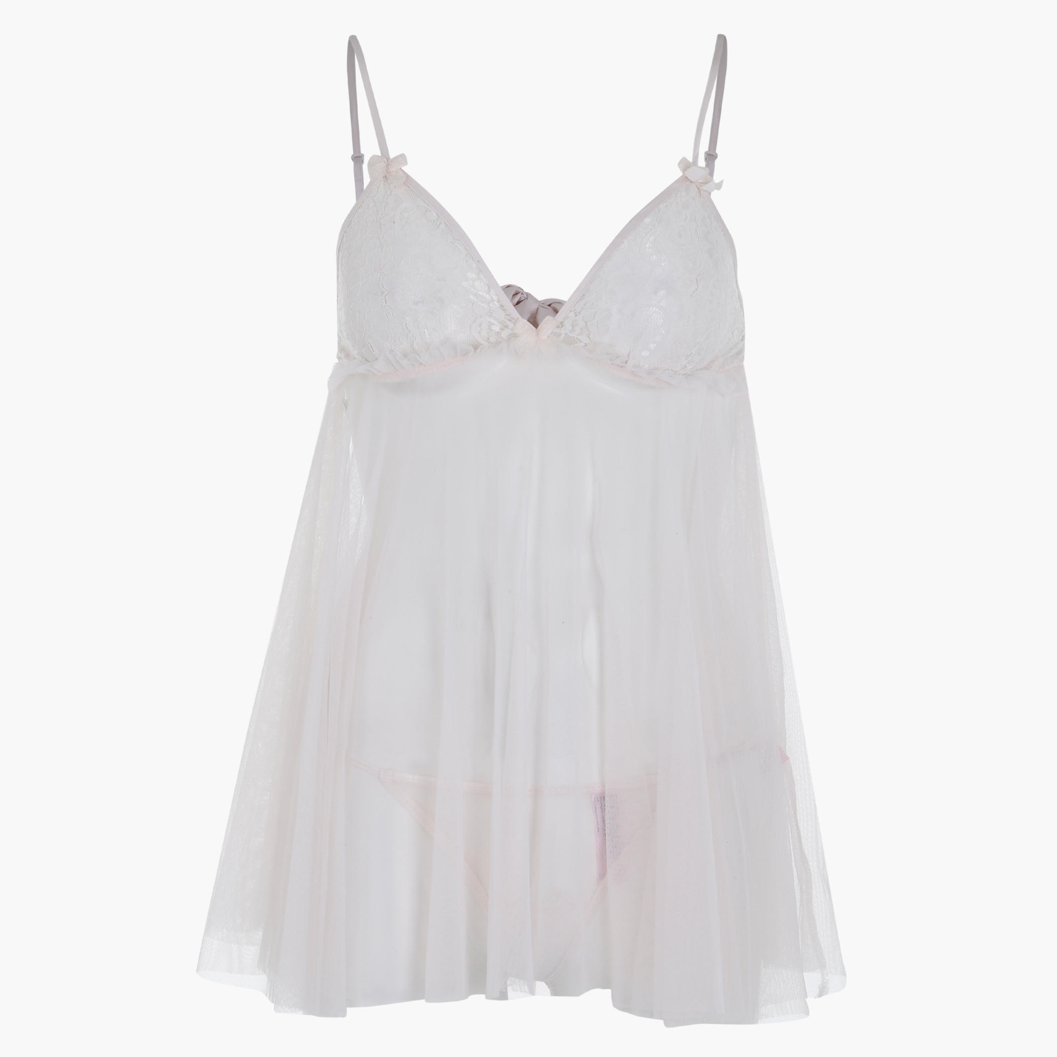 Babydoll with Tie Up Back and Adjustable Straps-women-clothing-lingerie-babydollsandbodysuits-image-5