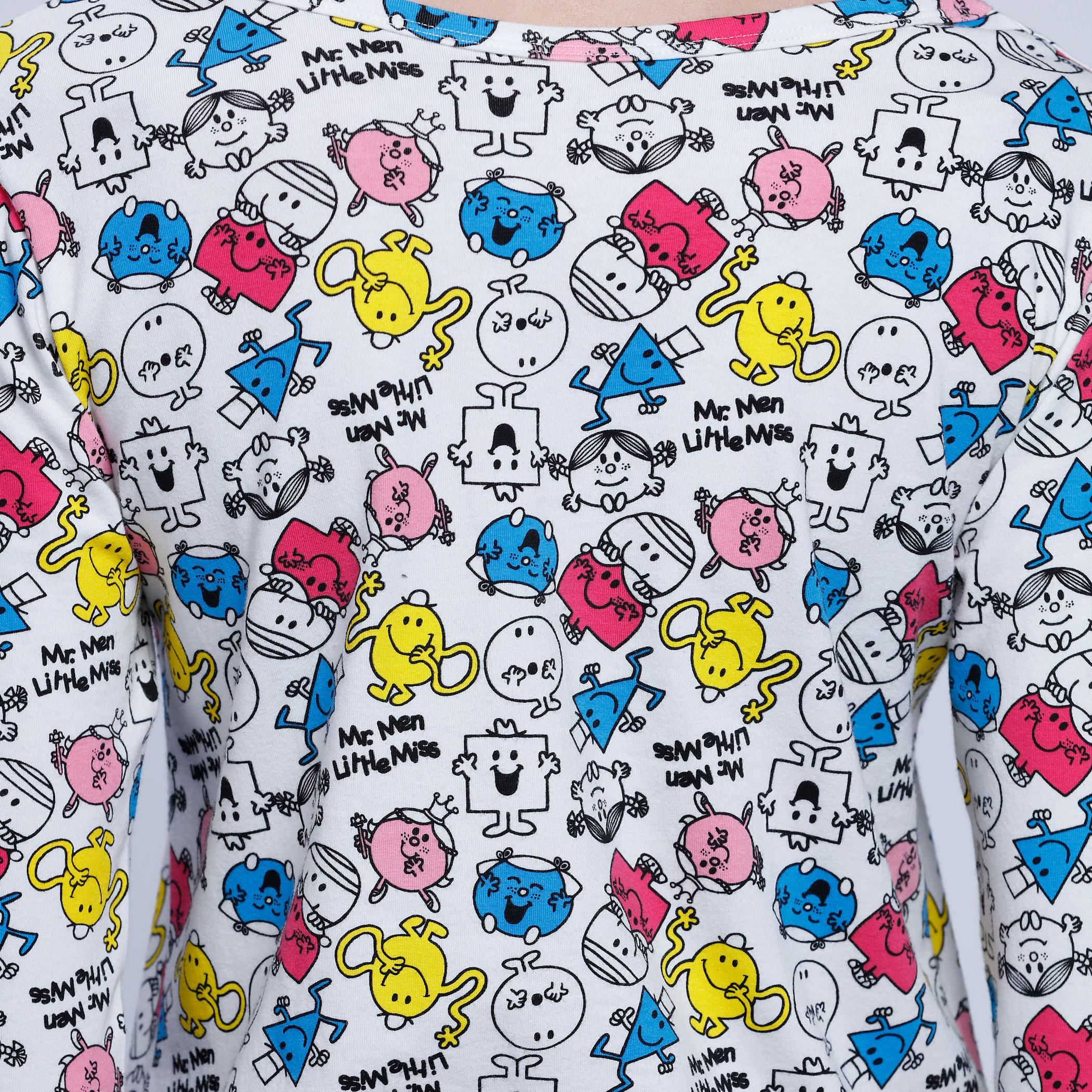 Printed Dress with Round Neck and Long Sleeves-women-clothing-nightwear-nighties-image-4