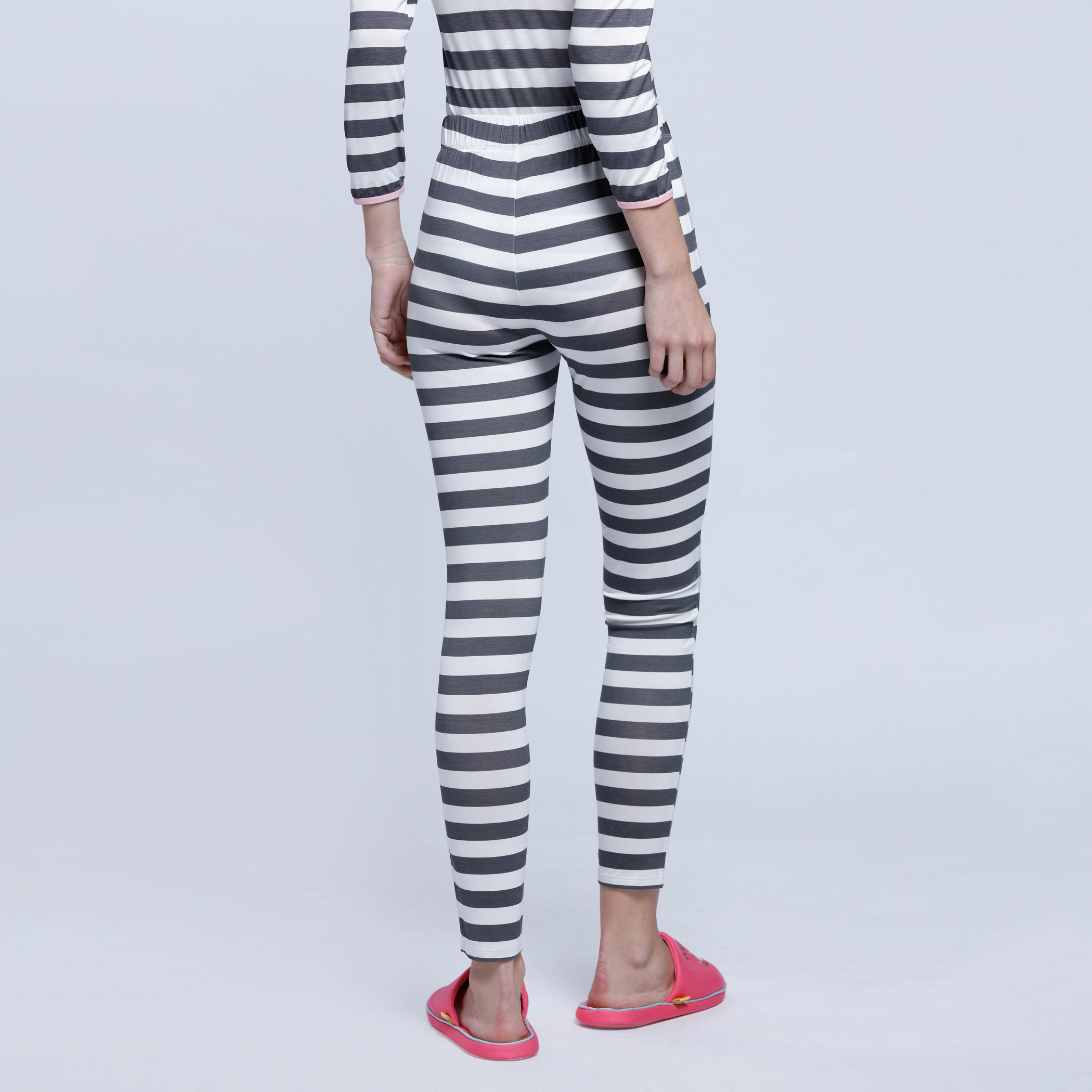 Printed Full Length Leggings with Elasticised Waistband-women-clothing-nightwear-pyjamas-bottoms-image-2