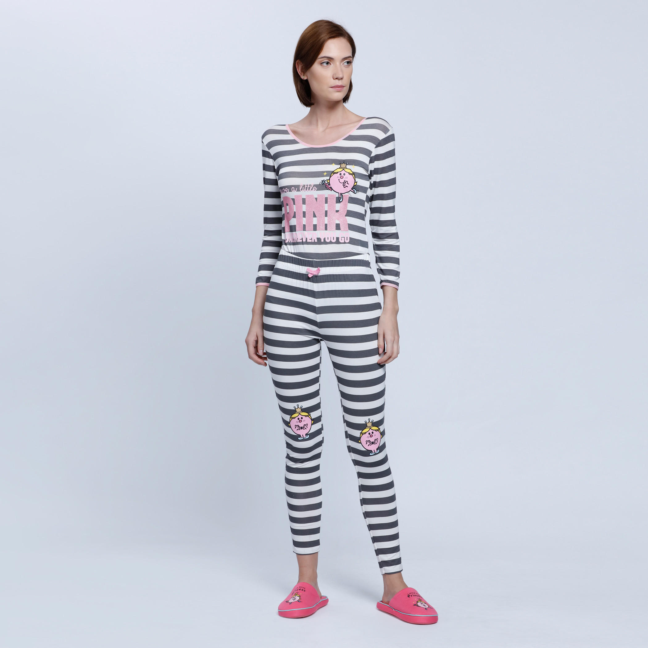 Printed Full Length Leggings with Elasticised Waistband-women-clothing-nightwear-pyjamas-bottoms-image-5