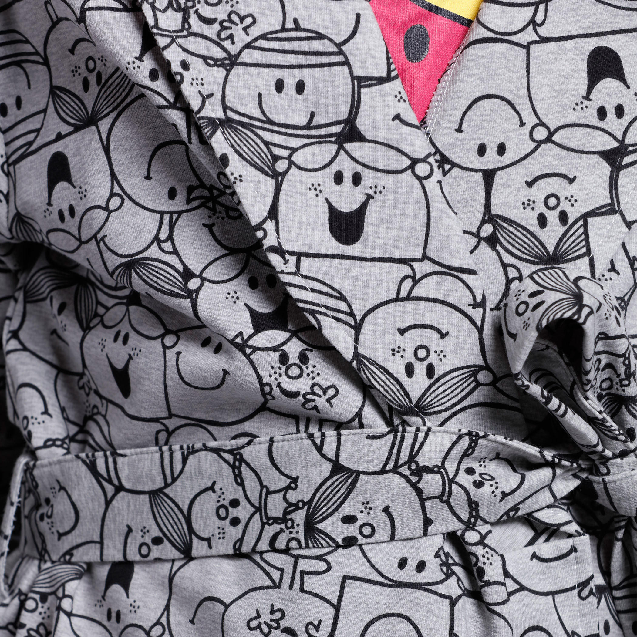 Smiley Print Sleep Robe with Tie-Up-women-clothing-nightwear-robes-image-4