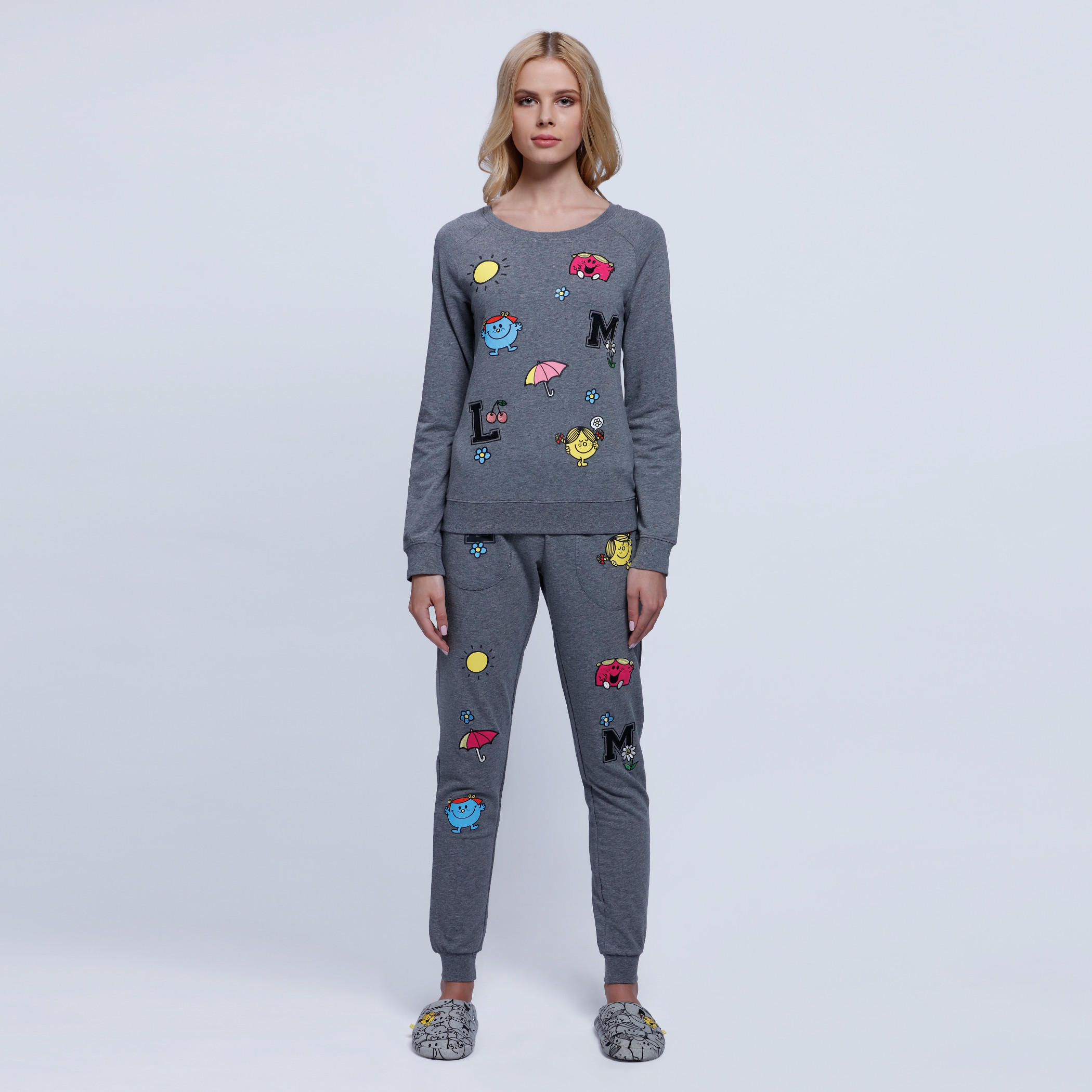 Printed Full Length Top with Round Neck-women-clothing-nightwear-pyjamas-tops-image-1