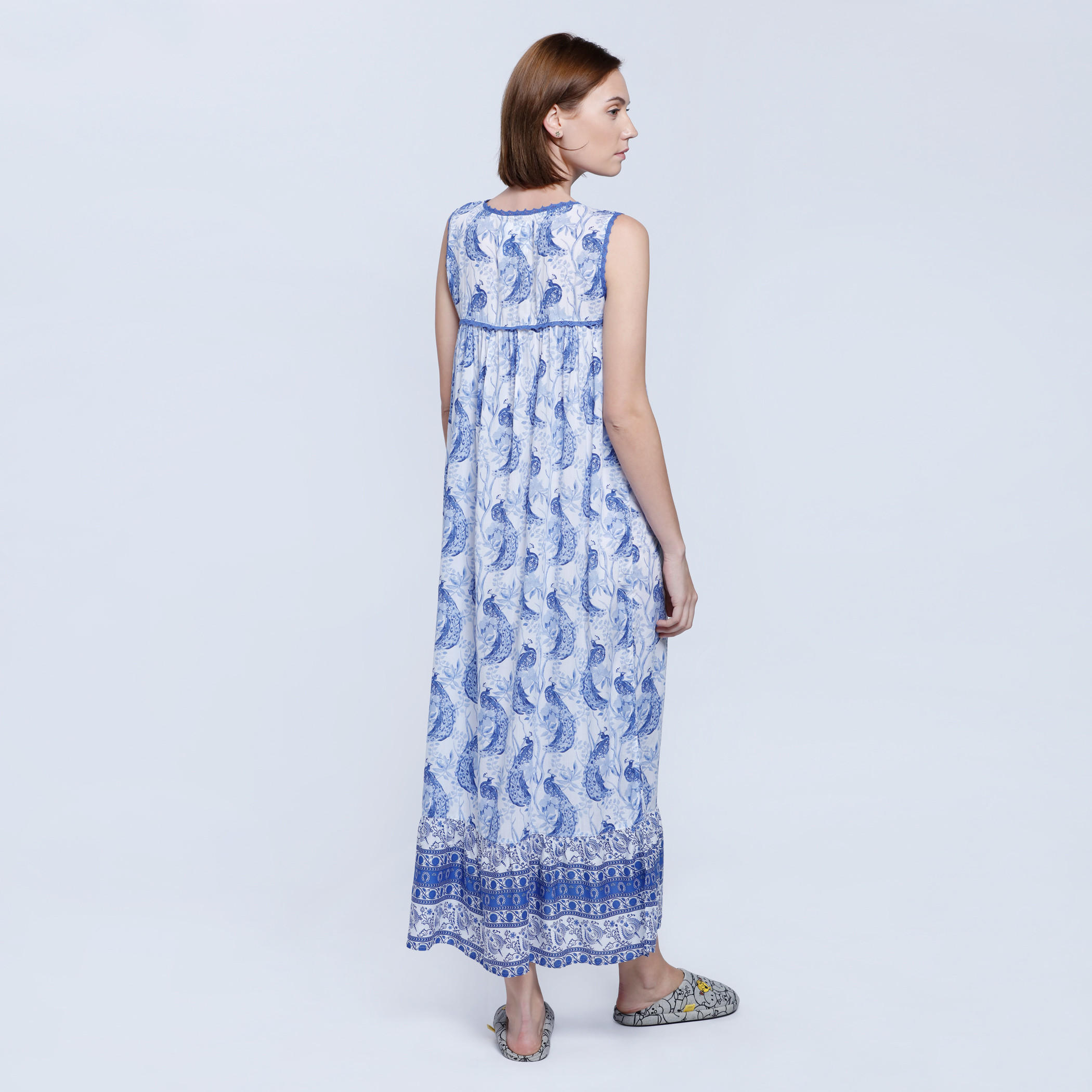 Printed Sleeveless Maxi Dress-women-clothing-nightwear-nighties-image-2