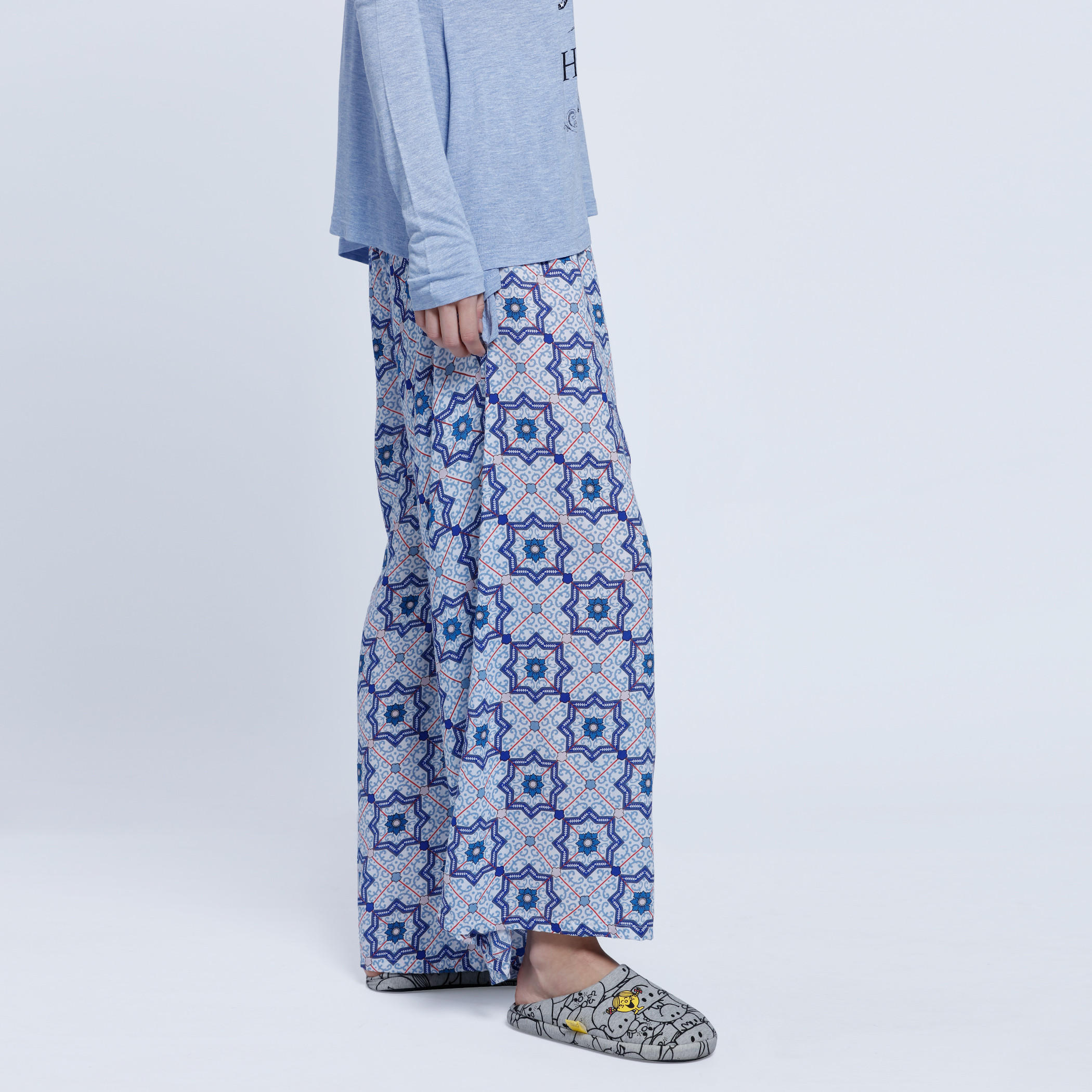 Printed Full Length Palazzo Pants-women-clothing-nightwear-pyjamas-bottoms-image-3