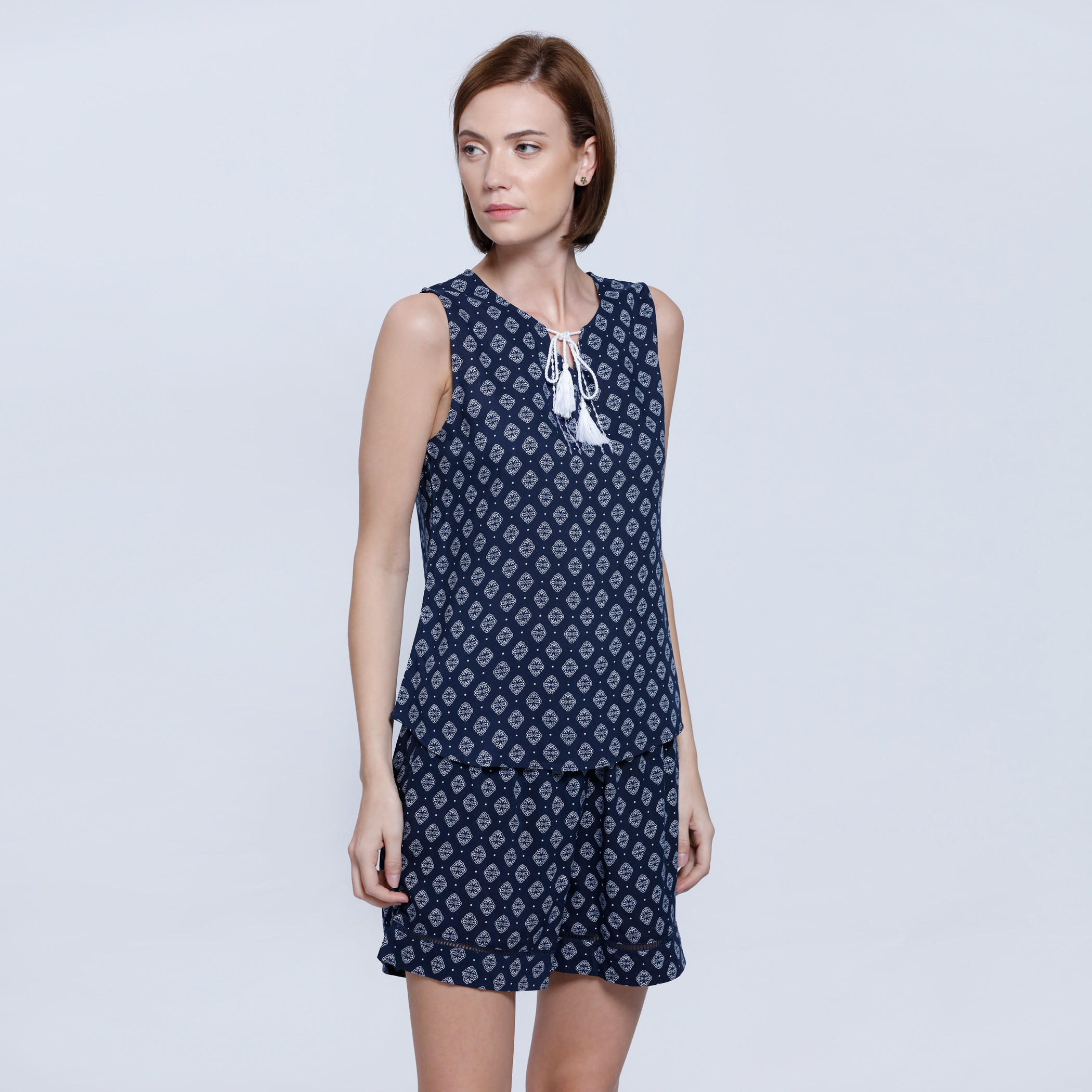 Printed Sleeveless Top and Shorts Set-women-clothing-nightwear-pyjamas-longsets-image-5