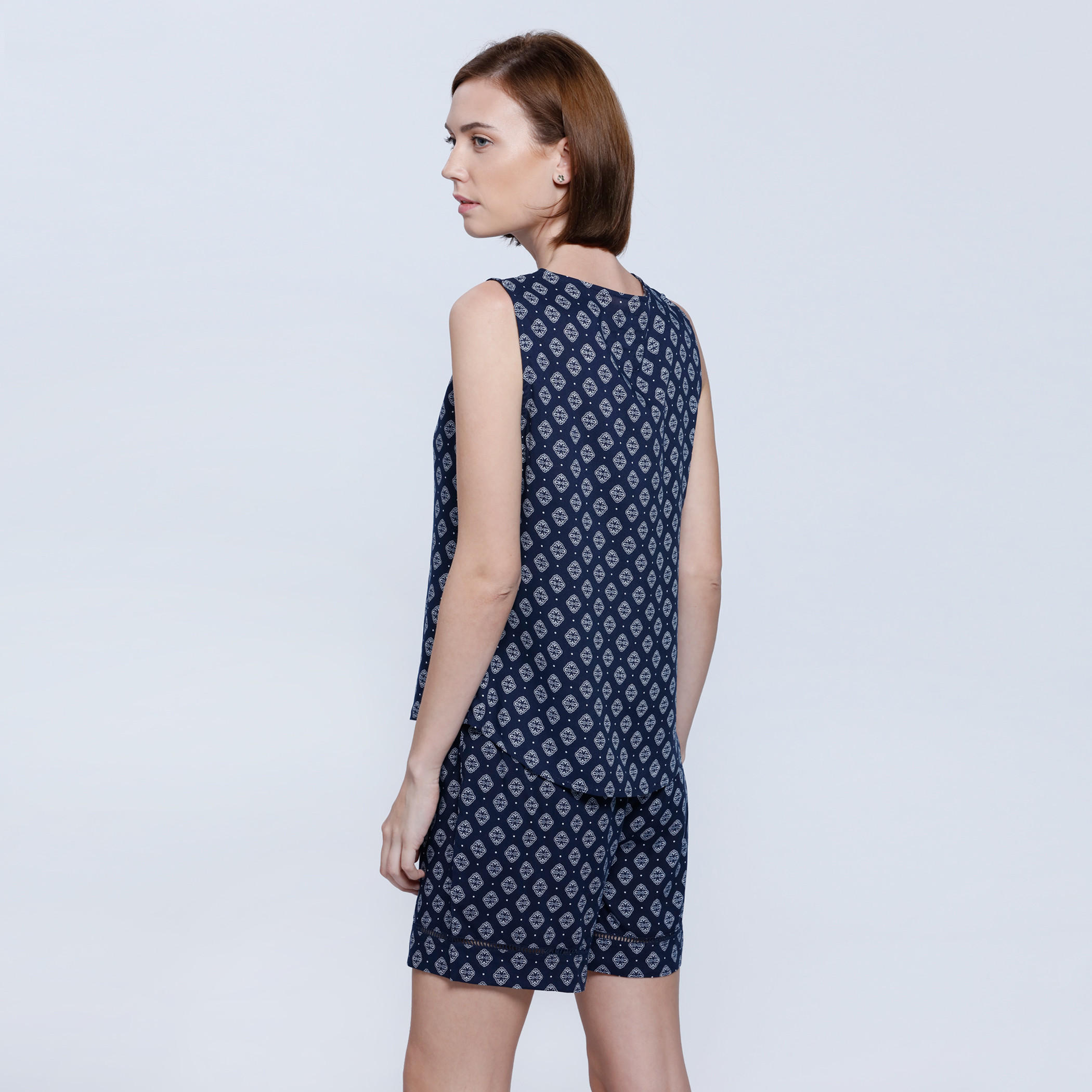 Printed Sleeveless Top and Shorts Set-women-clothing-nightwear-pyjamas-longsets-image-4