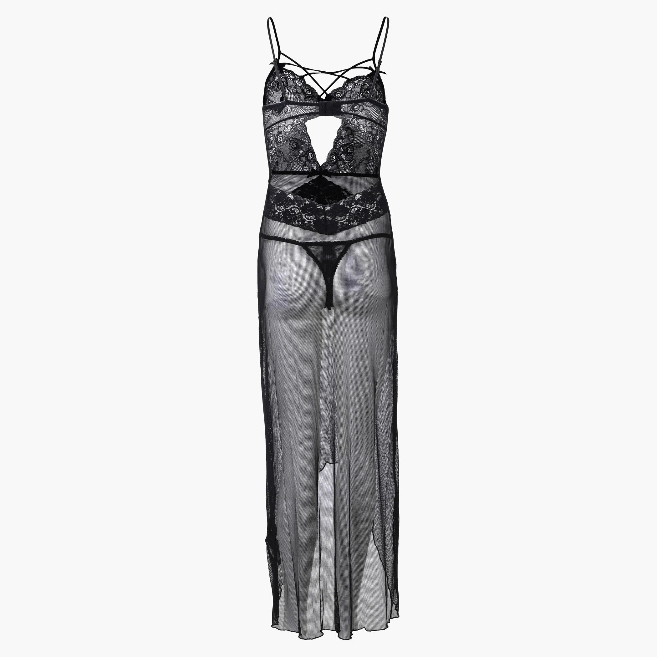 Sleeveless Babydoll with Lace Detail-women-clothing-lingerie-babydollsandbodysuits-image-2