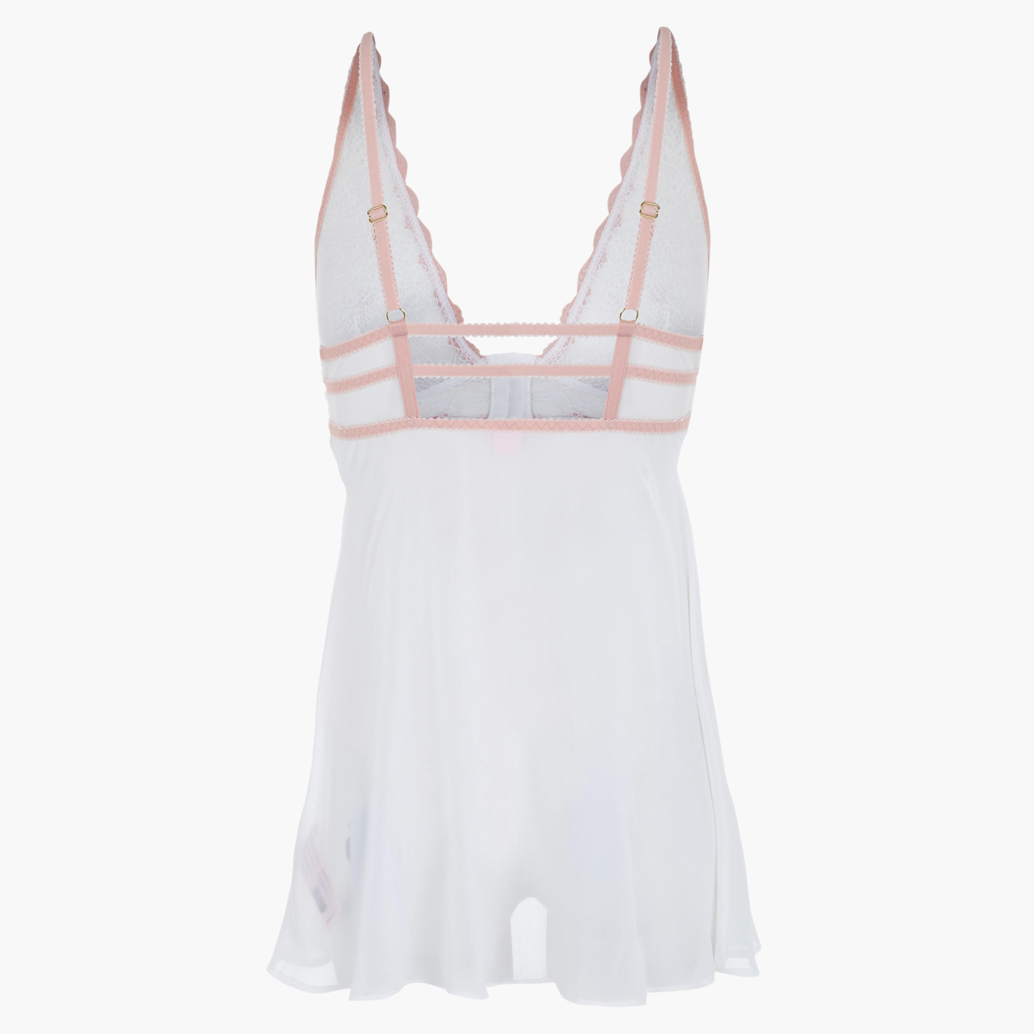 Babydoll with Lace Detail and Adjustable Straps-women-clothing-lingerie-babydollsandbodysuits-image-2