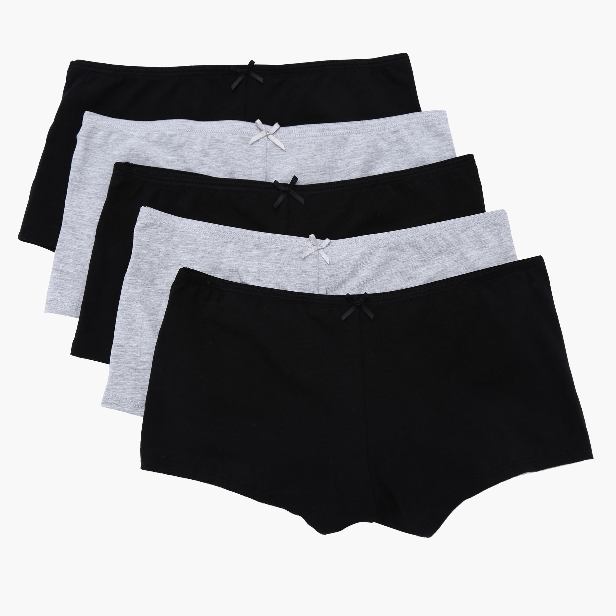 Elasticised Boxers - Set of 5-women-clothing-lingerie-panties-image-1