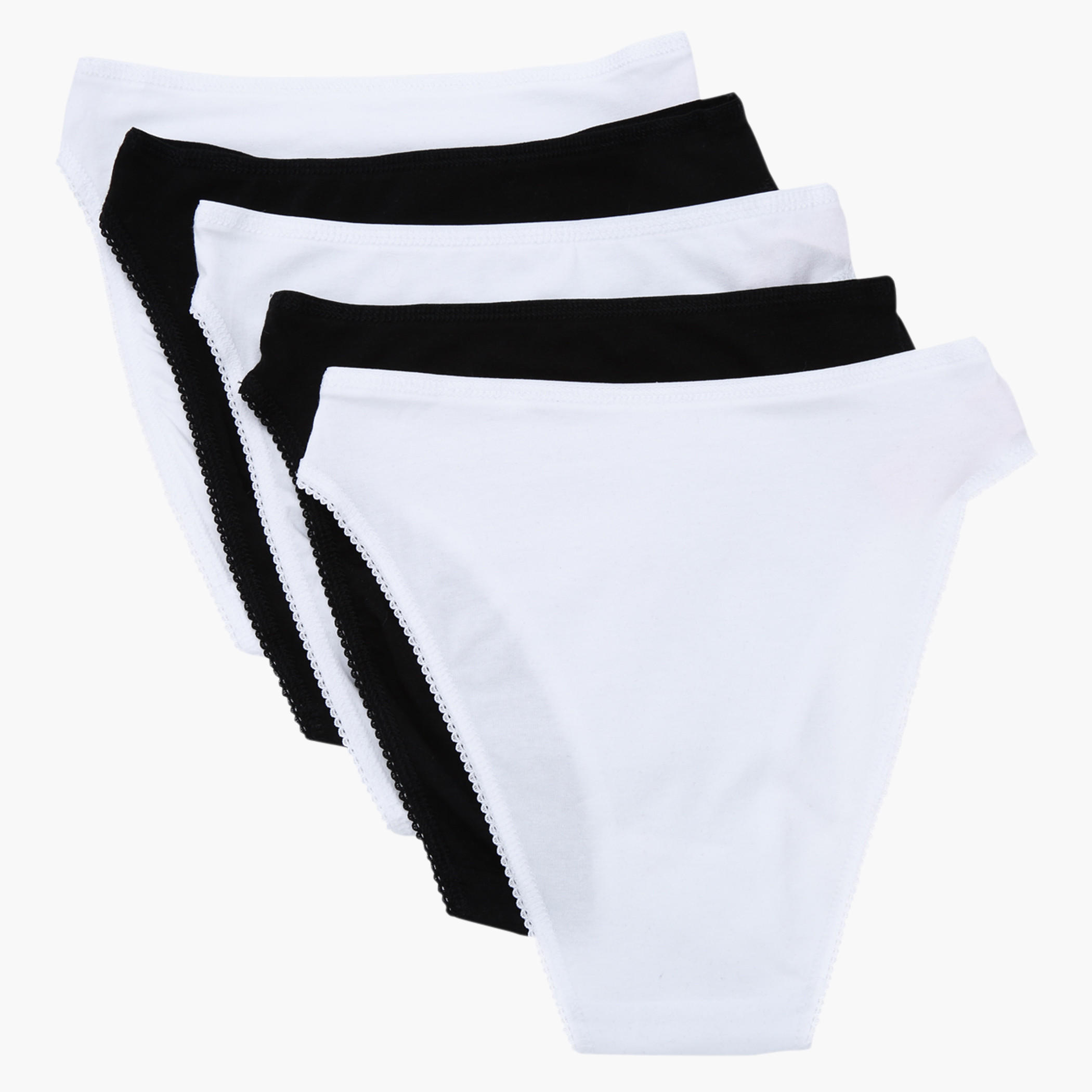 Elasticised Bikini - Set of 5-women-clothing-lingerie-panties-image-2