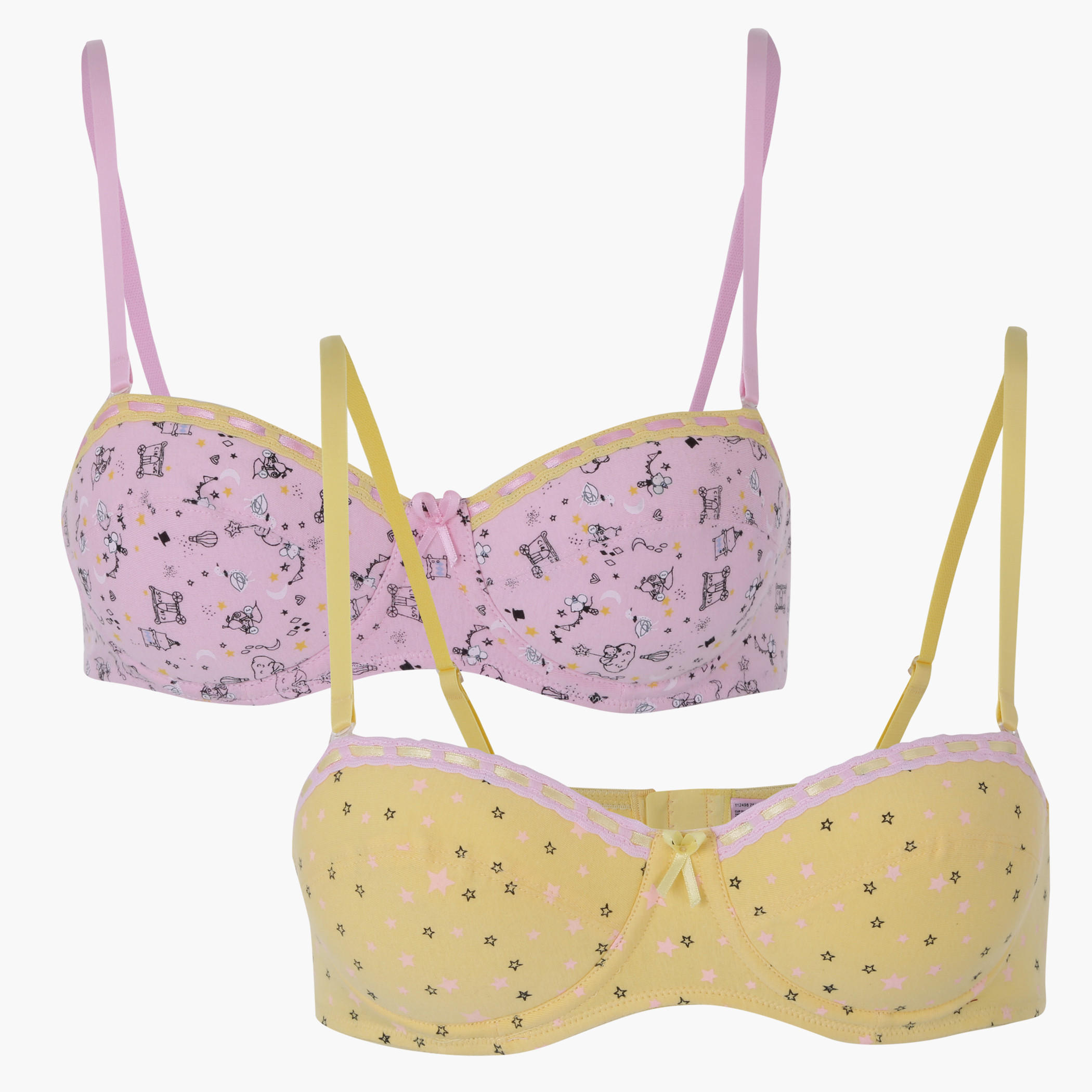 Printed Bra with Adjustable Straps - Set of 2-women-clothing-lingerie-bras-image-2