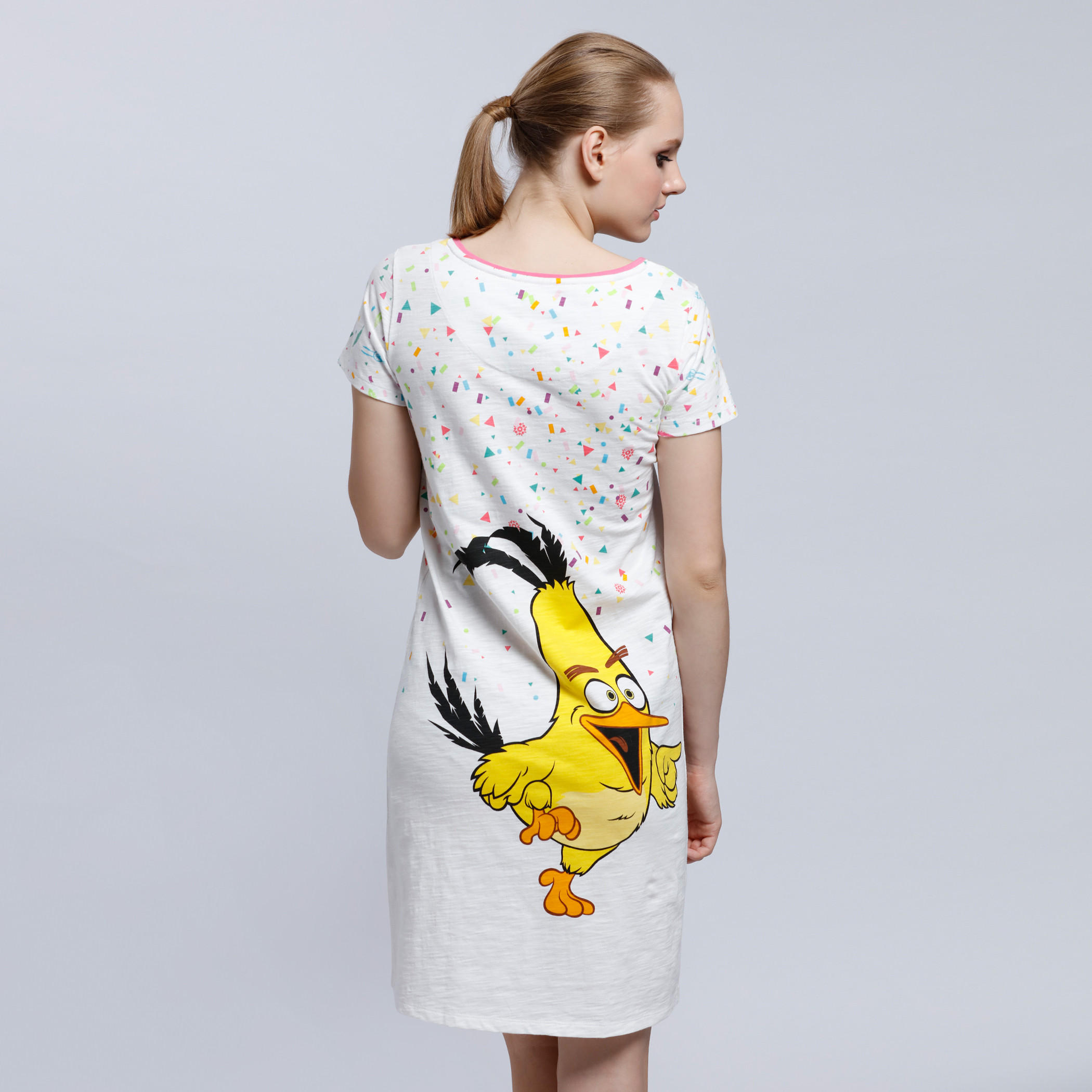 Printed Short Sleeves Sleep Shirt-women-clothing-nightwear-pyjamas-tops-image-2