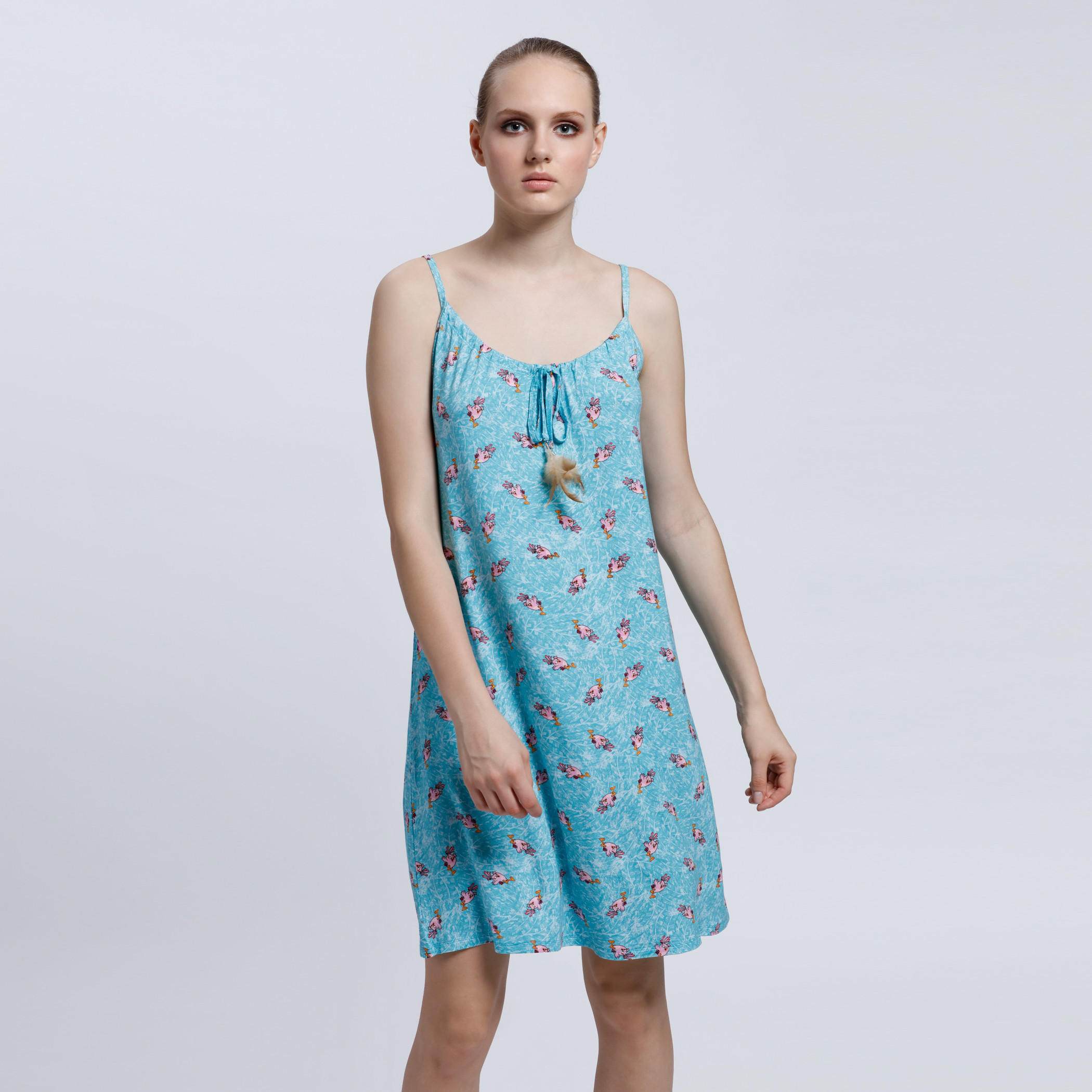 Printed Sleeveless Night Dress-women-clothing-nightwear-nighties-image-1
