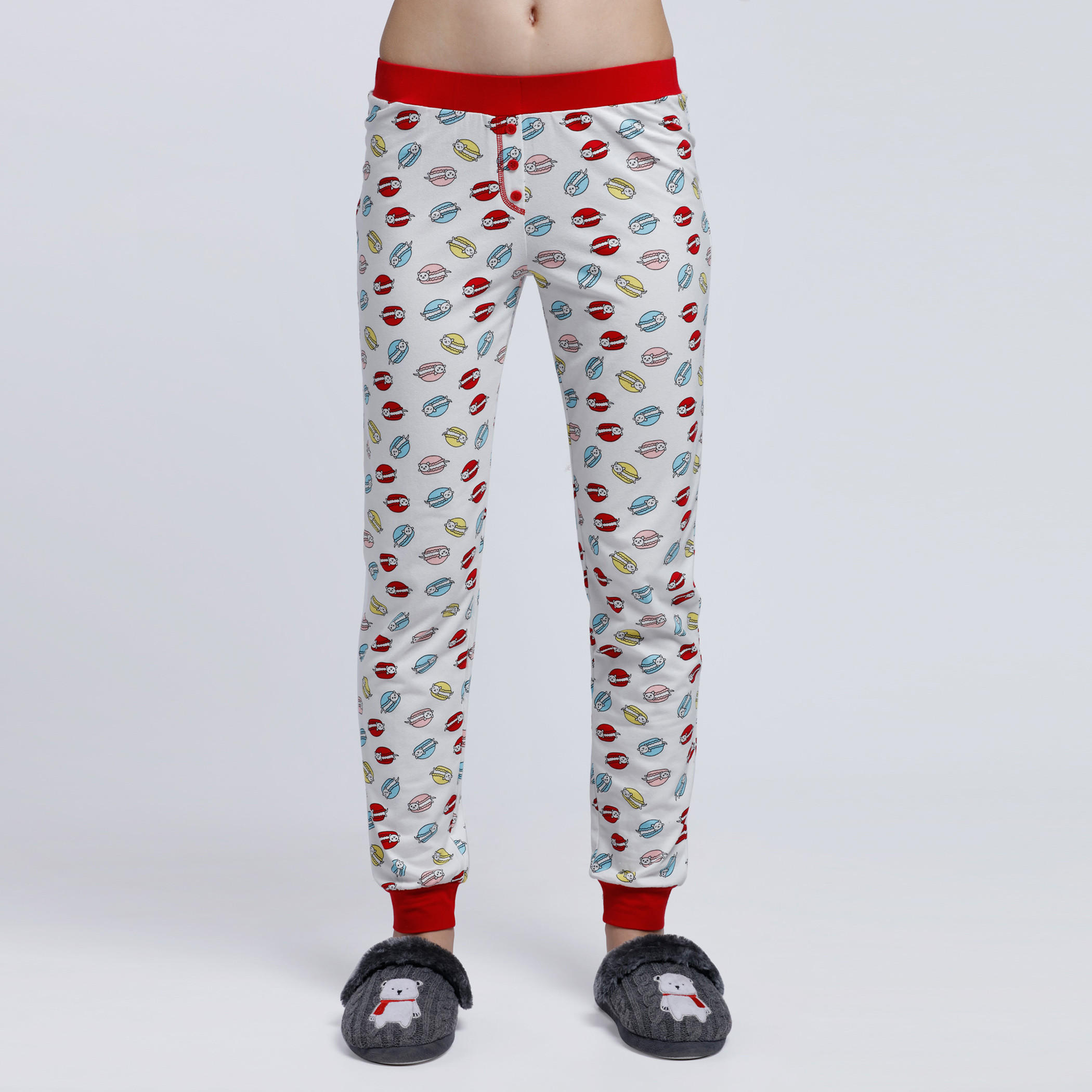 Printed Round Neck T-Shirt and Pajama Set-women-clothing-nightwear-pyjamas-longsets-image-5