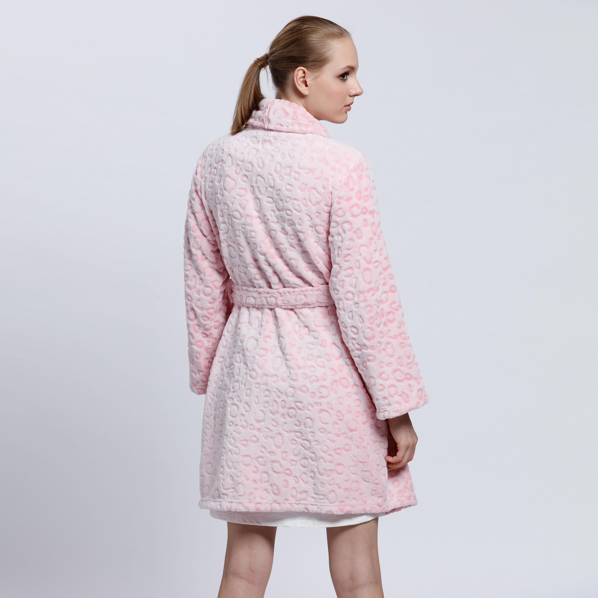 Textured Robe with Long Sleeves and Tie Up-women-clothing-nightwear-robes-image-2