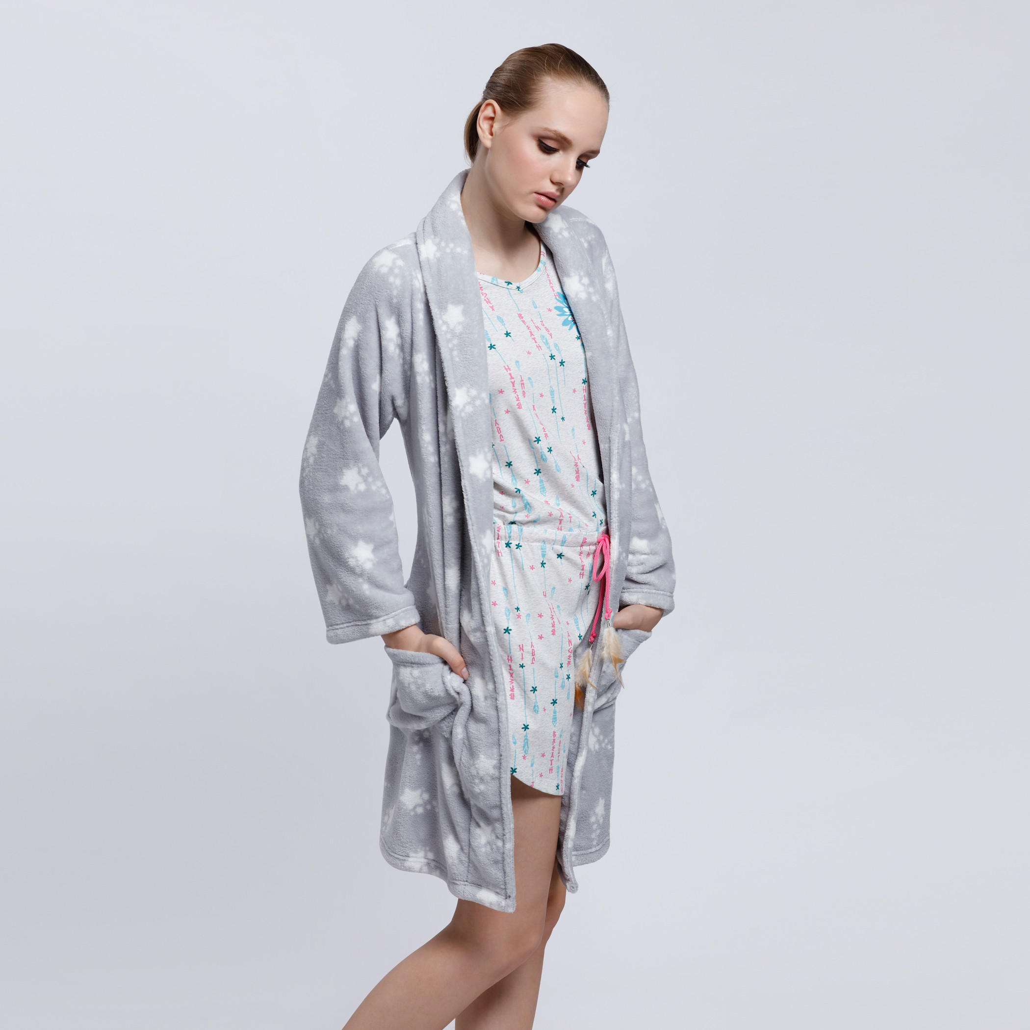 Printed Robe with Long Sleeves and Tie Up Back-women-clothing-nightwear-robes-image-3