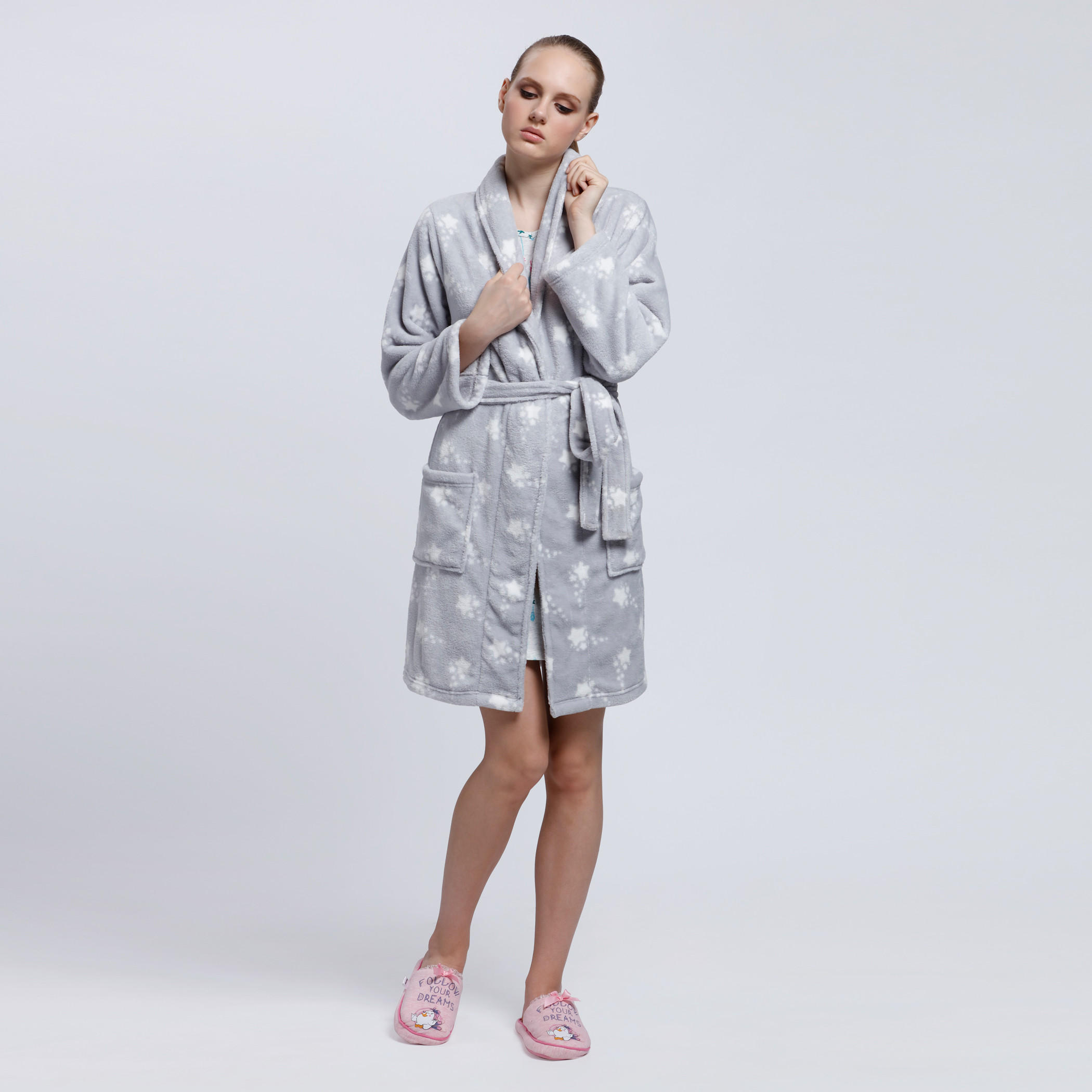 Printed Robe with Long Sleeves and Tie Up Back-women-clothing-nightwear-robes-image-5