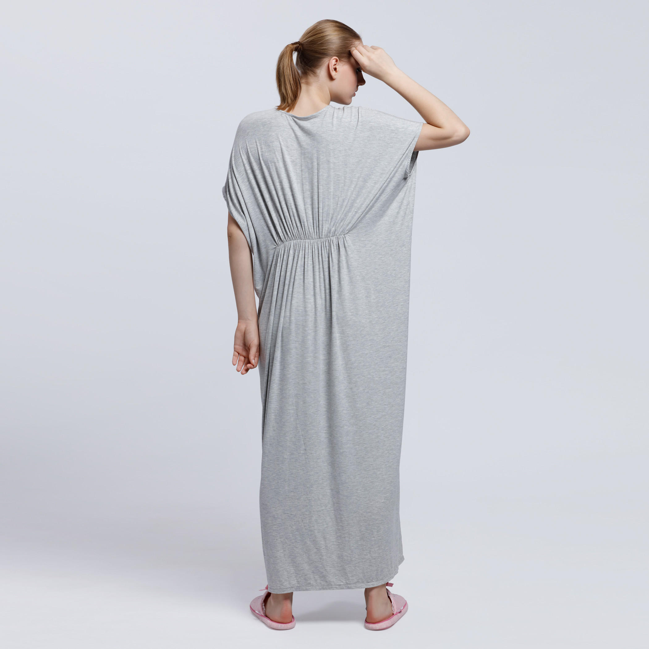 Kaftan Maxi Dress with Round Neck-women-clothing-nightwear-nighties-image-2