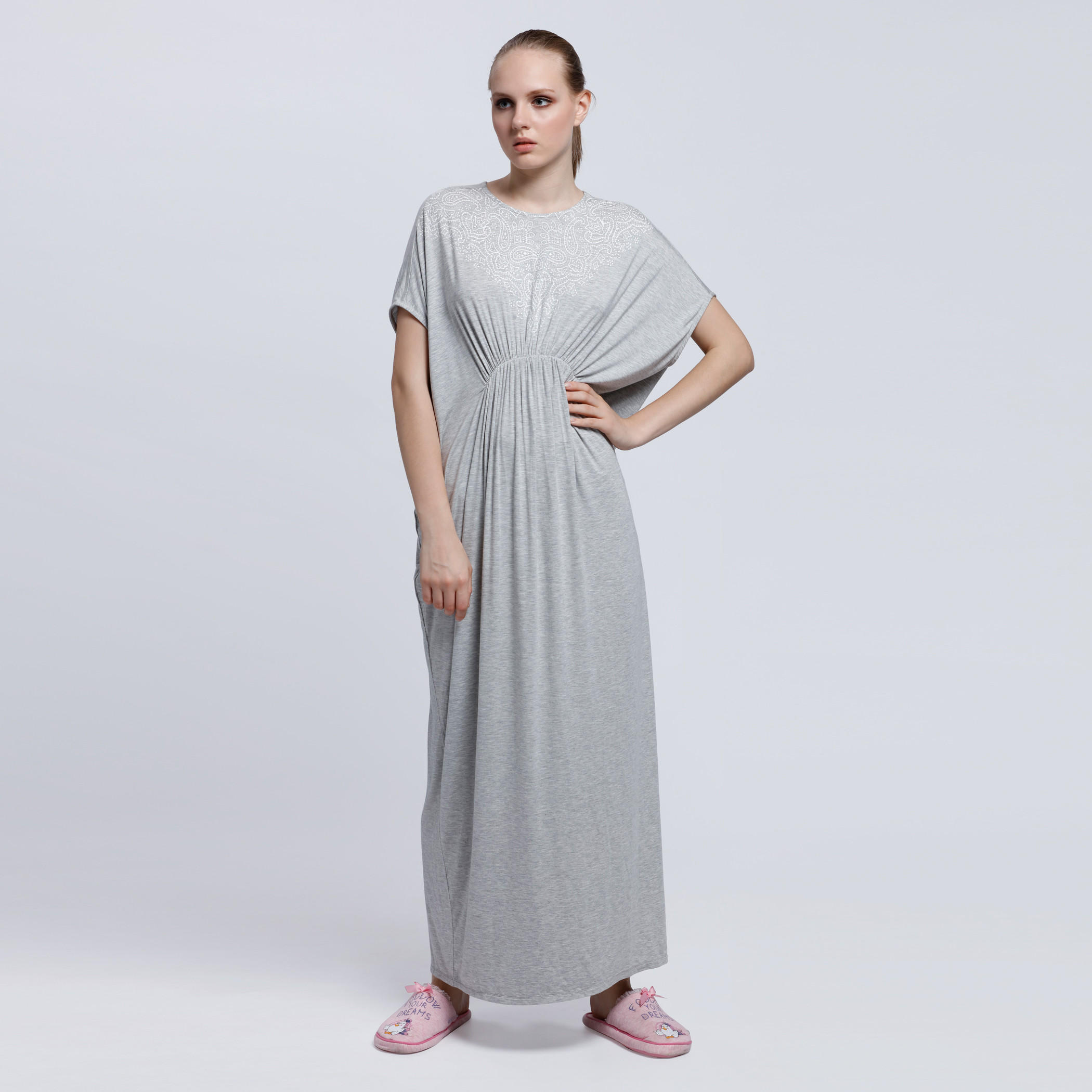Kaftan Maxi Dress with Round Neck-women-clothing-nightwear-nighties-image-5