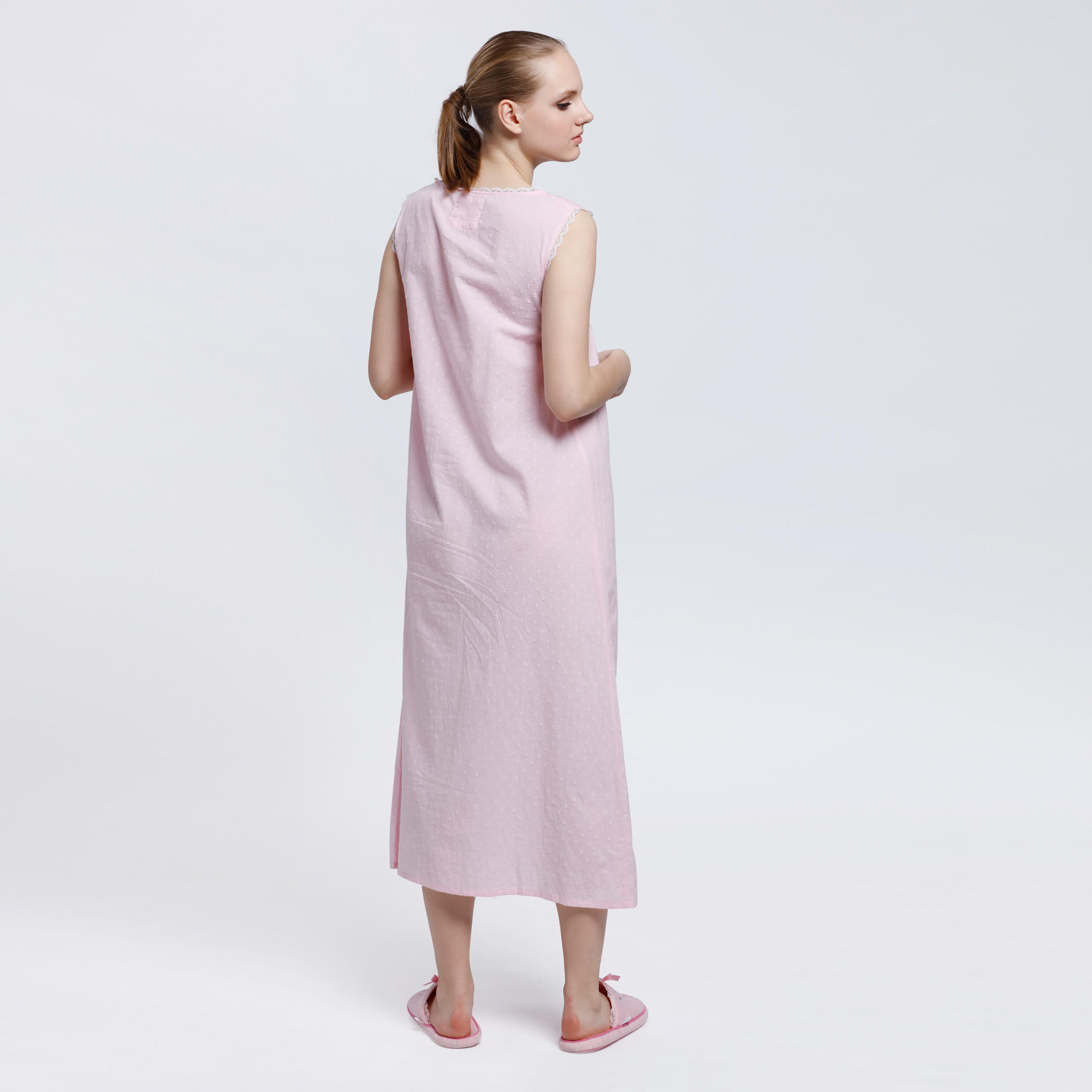 Sleeveless Long Night Dress-women-clothing-nightwear-nighties-image-2