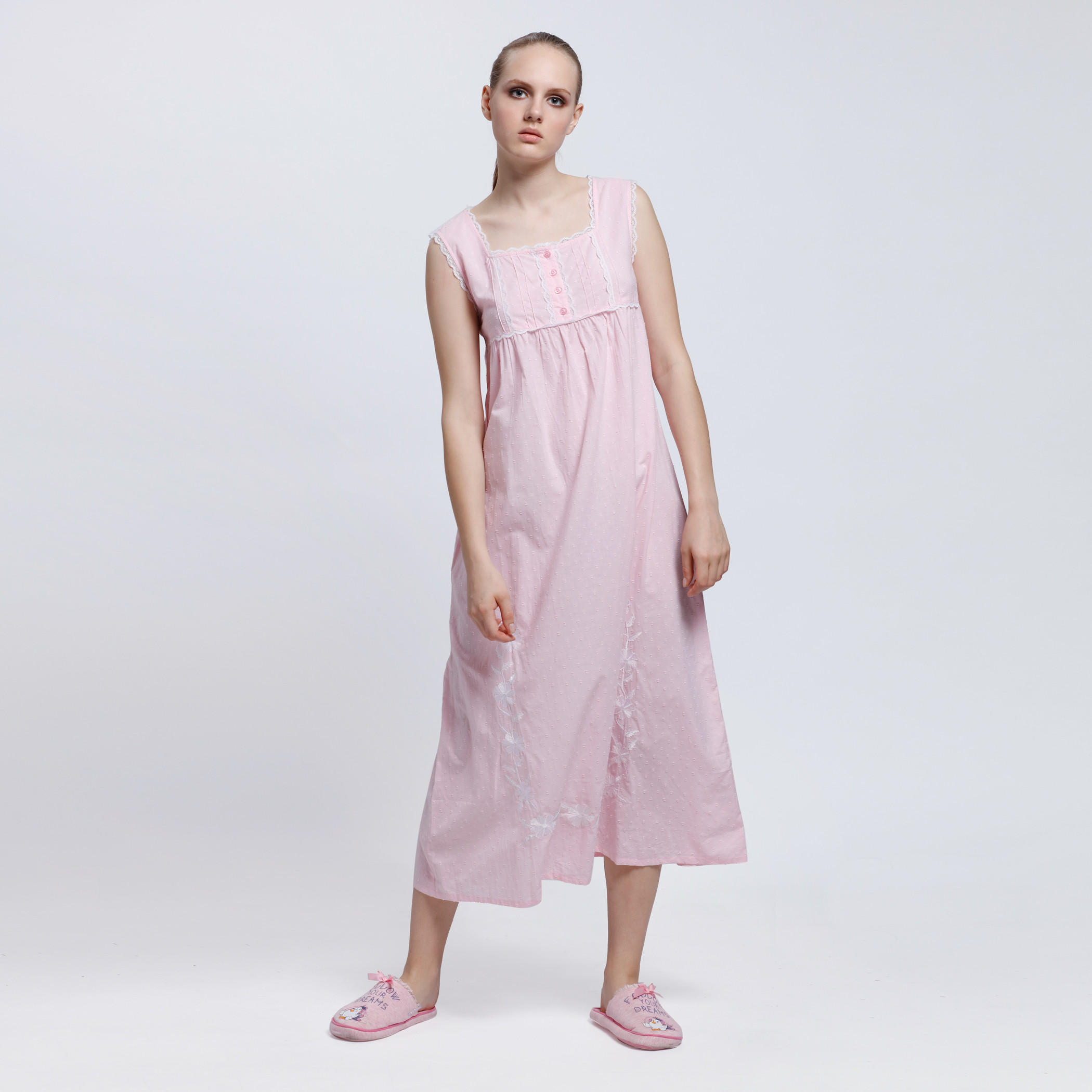 Sleeveless Long Night Dress-women-clothing-nightwear-nighties-image-5