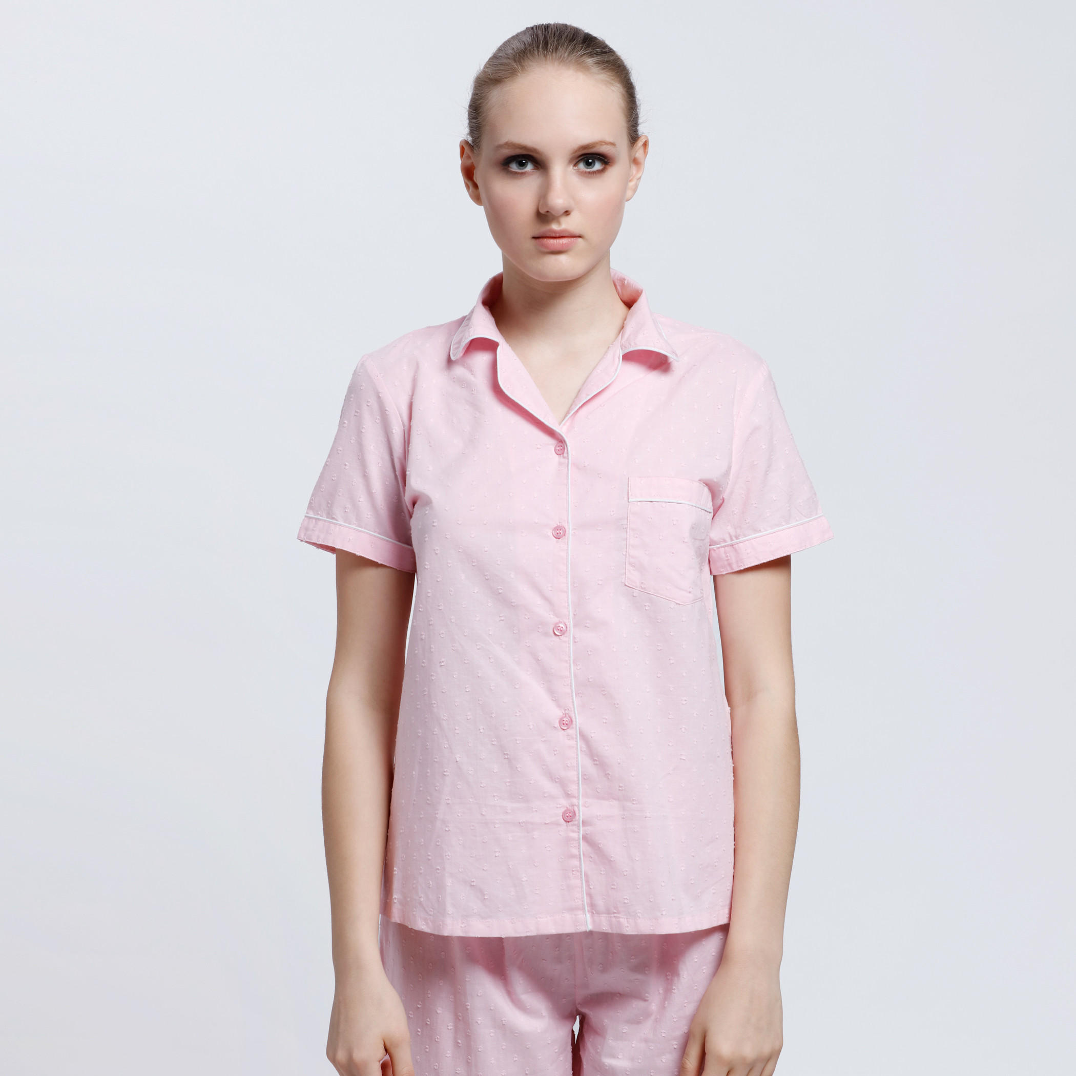 Short Sleeves Shirt and Capri Set-women-clothing-nightwear-pyjamas-longsets-image-4