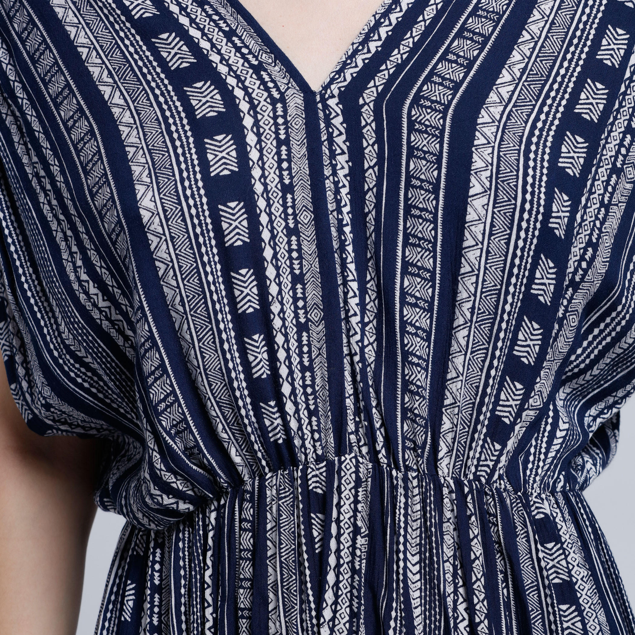Printed Maxi Dress with Short Sleeves-women-clothing-nightwear-nighties-image-4