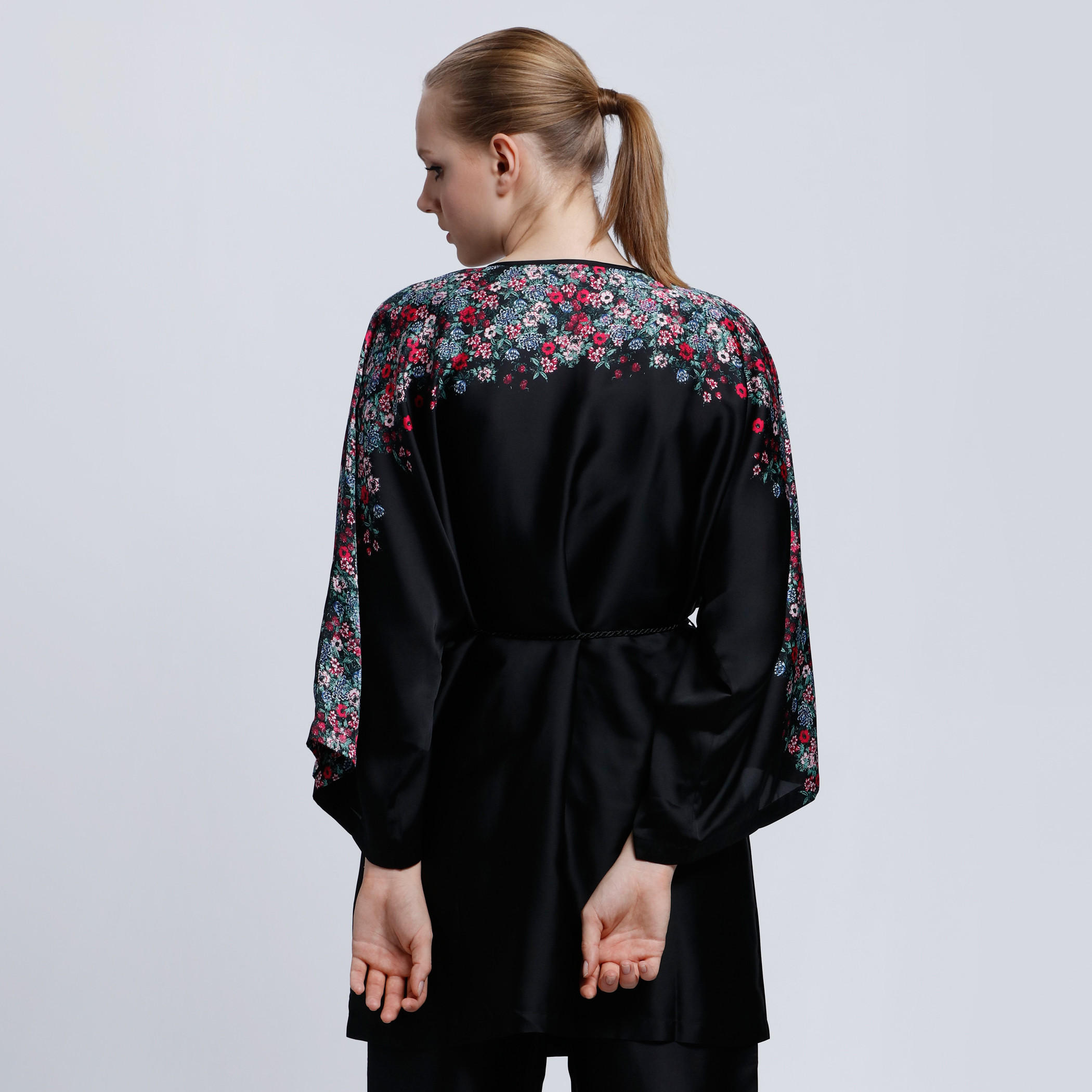 Printed Kimono Robe with Flared Sleeves-women-clothing-nightwear-robes-image-2