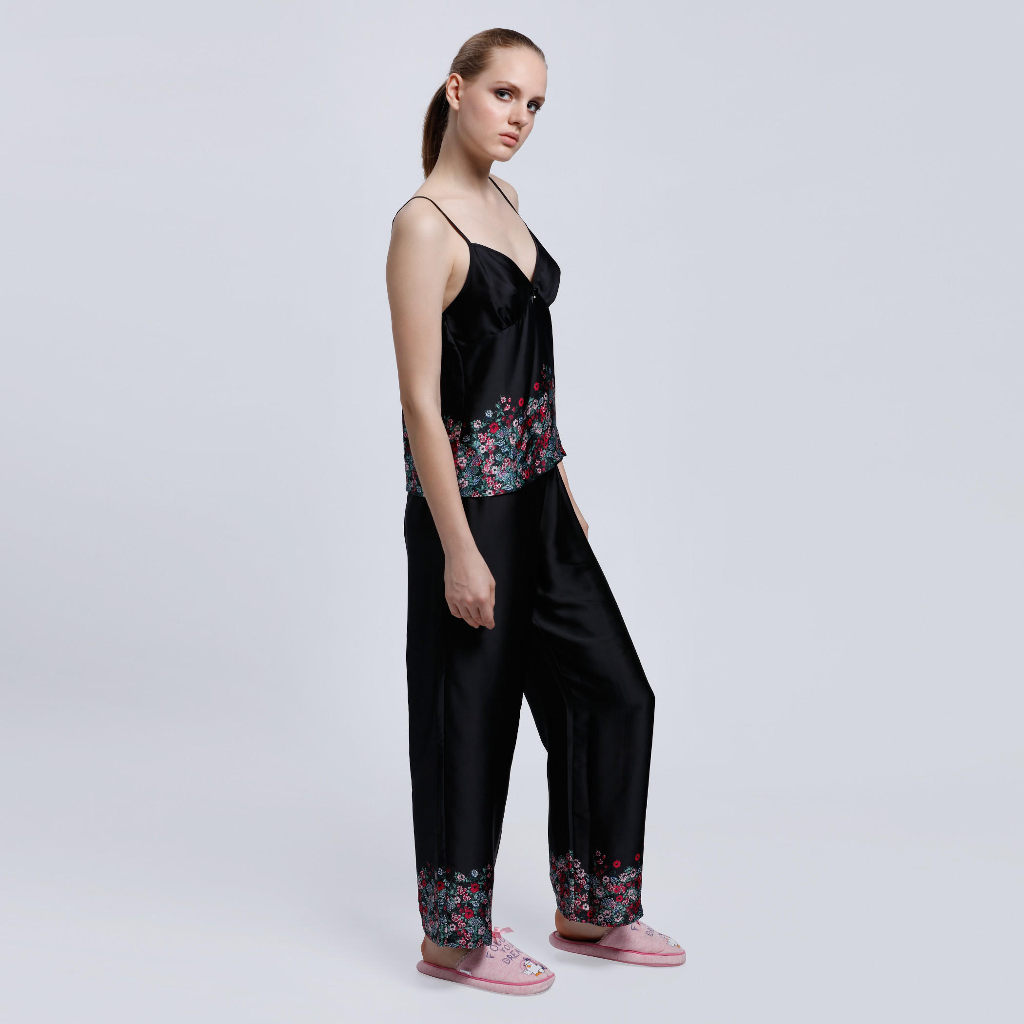 Spaghetti Straps Printed Top and Pajama Set-women-clothing-nightwear-pyjamas-longsets-image-3