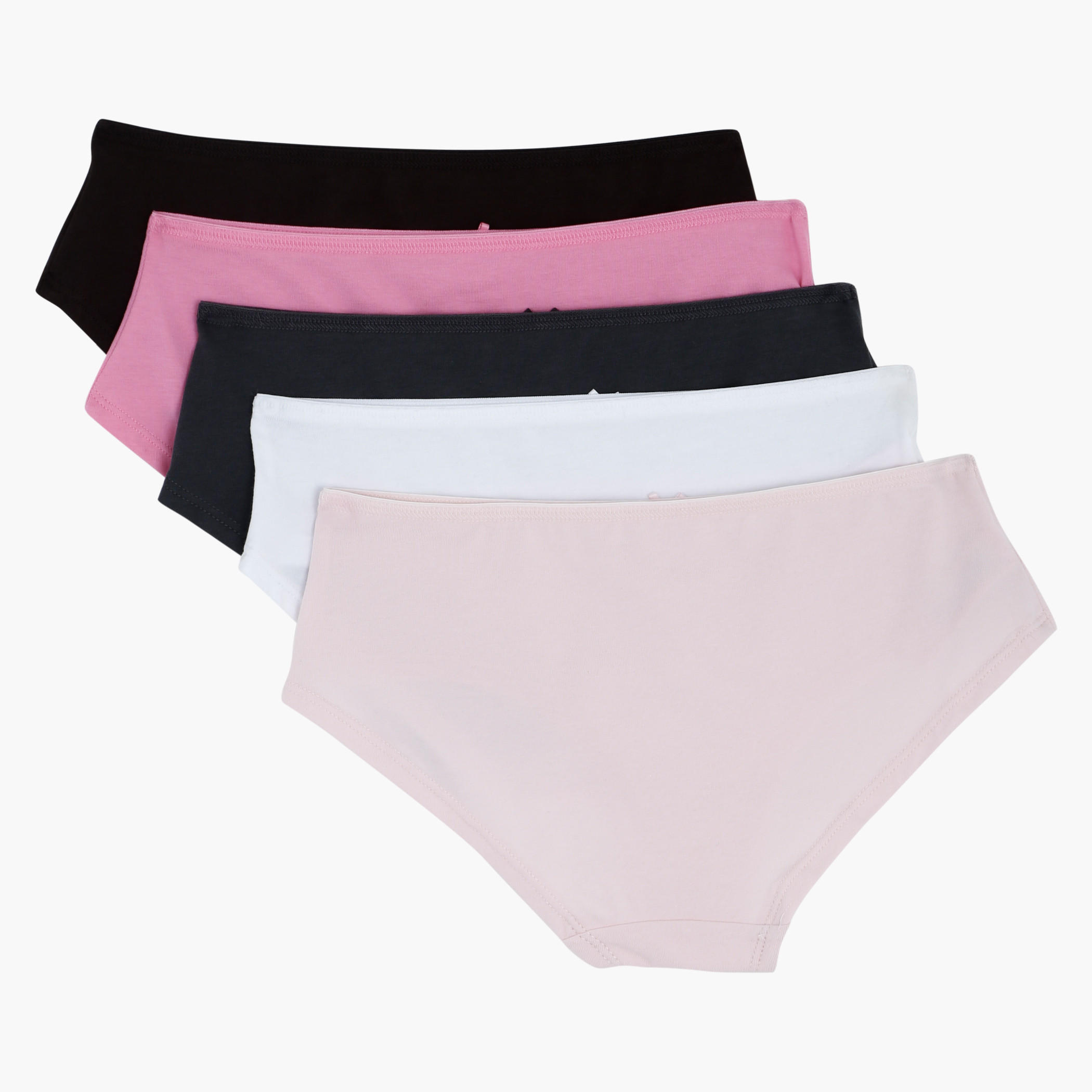 Briefs with Elasticised Waistband - Set of 5-women-clothing-lingerie-panties-image-2