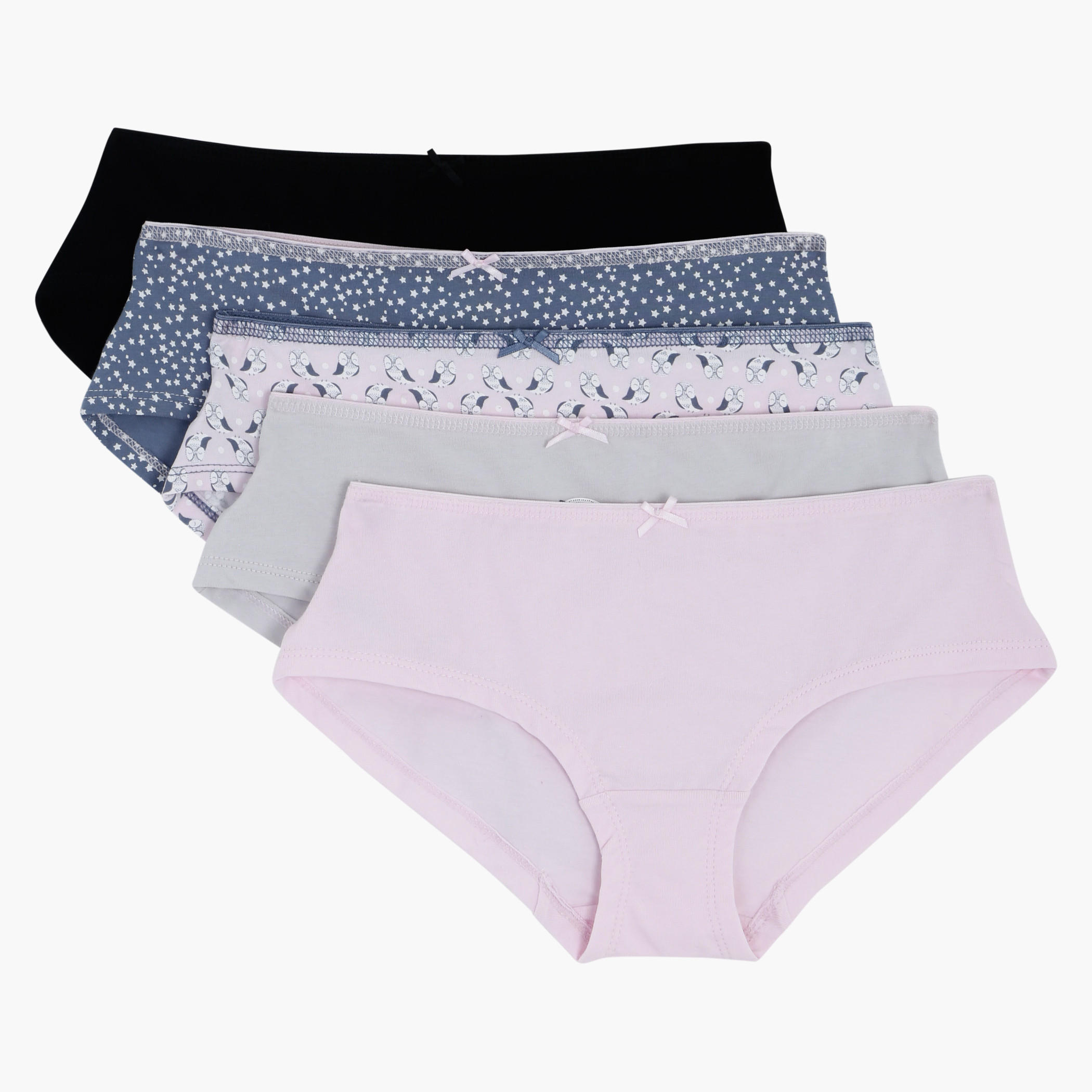 Briefs with Elasticised Waistband - Set of 5-women-clothing-lingerie-panties-image-1