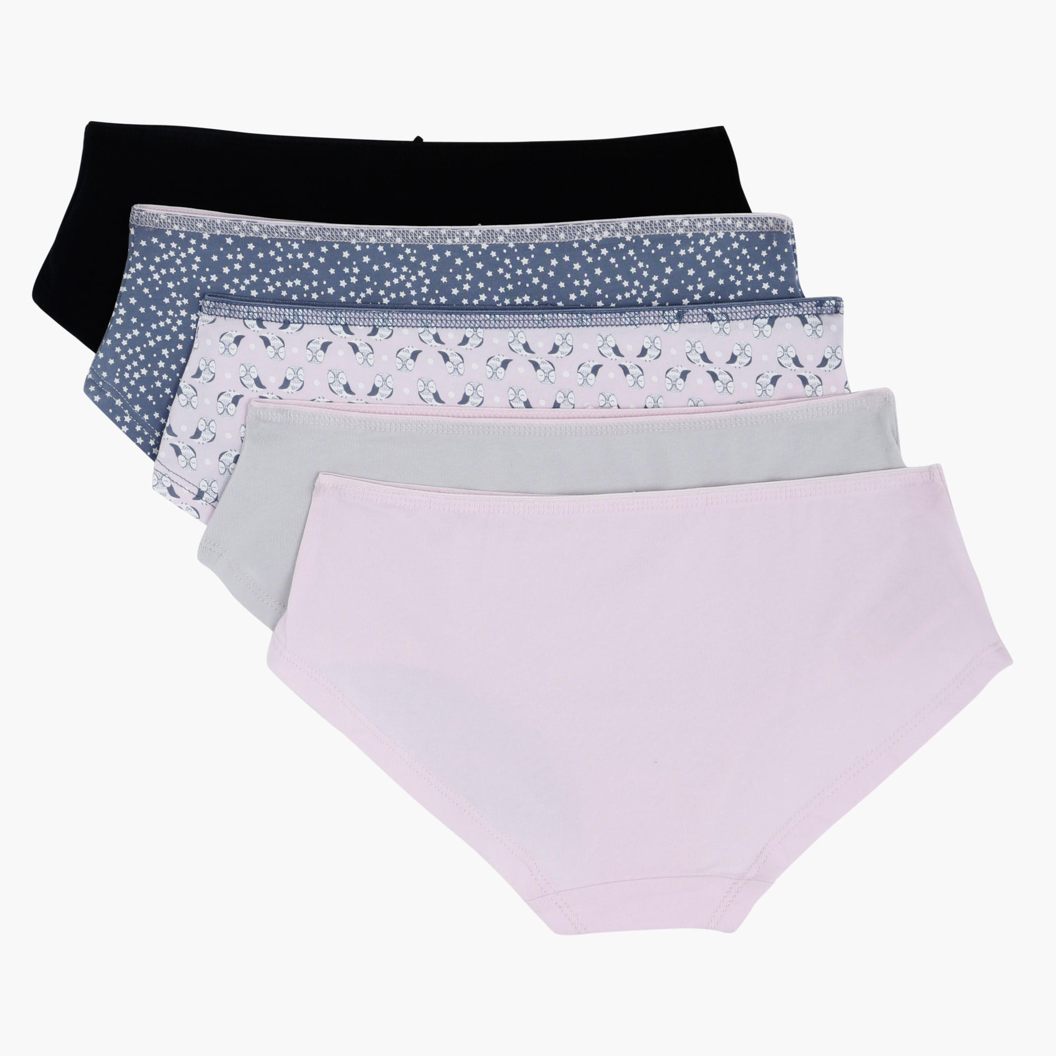 Briefs with Elasticised Waistband - Set of 5-women-clothing-lingerie-panties-image-2