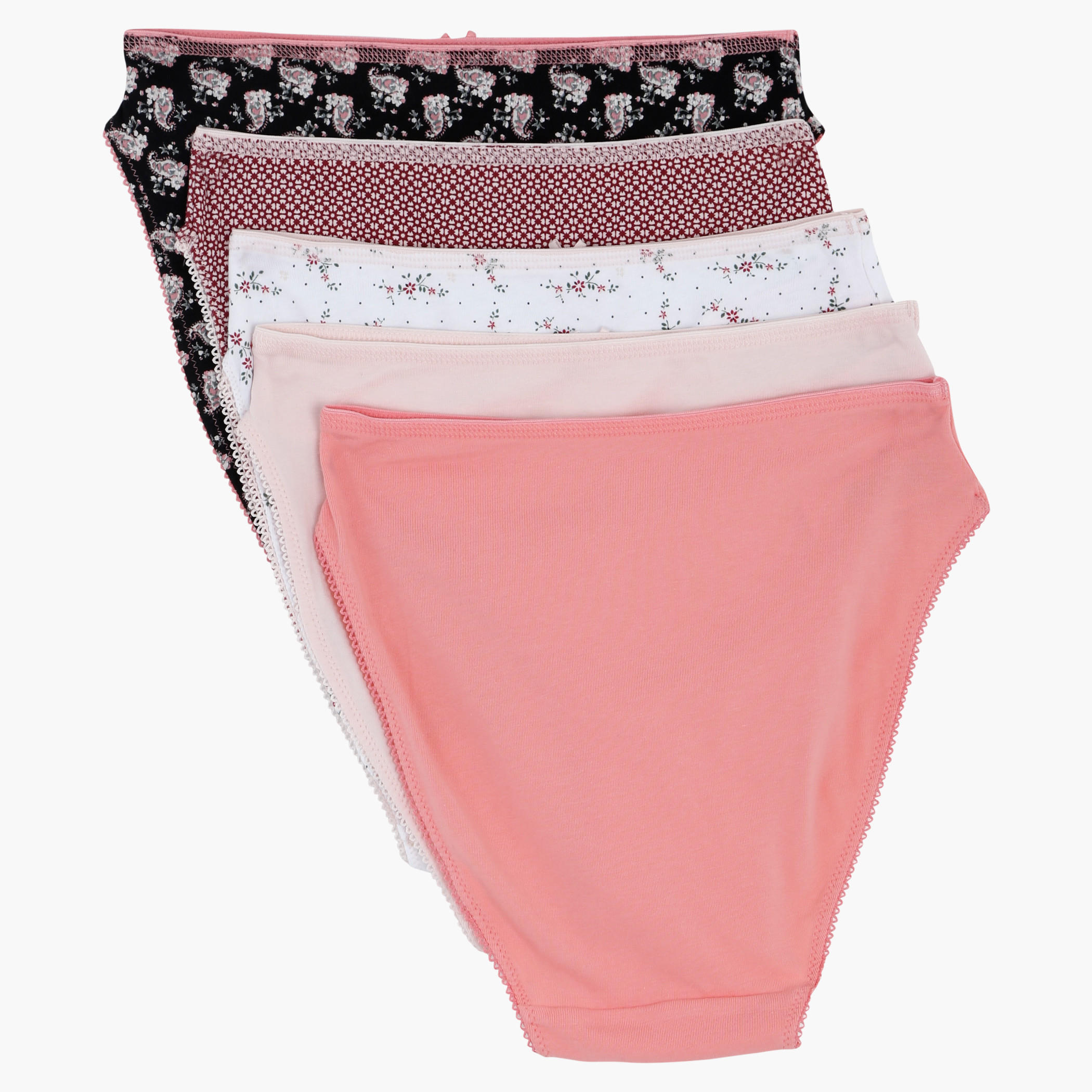Bikini Briefs with Elasticised Waistband - Set of 5-women-clothing-lingerie-panties-image-2