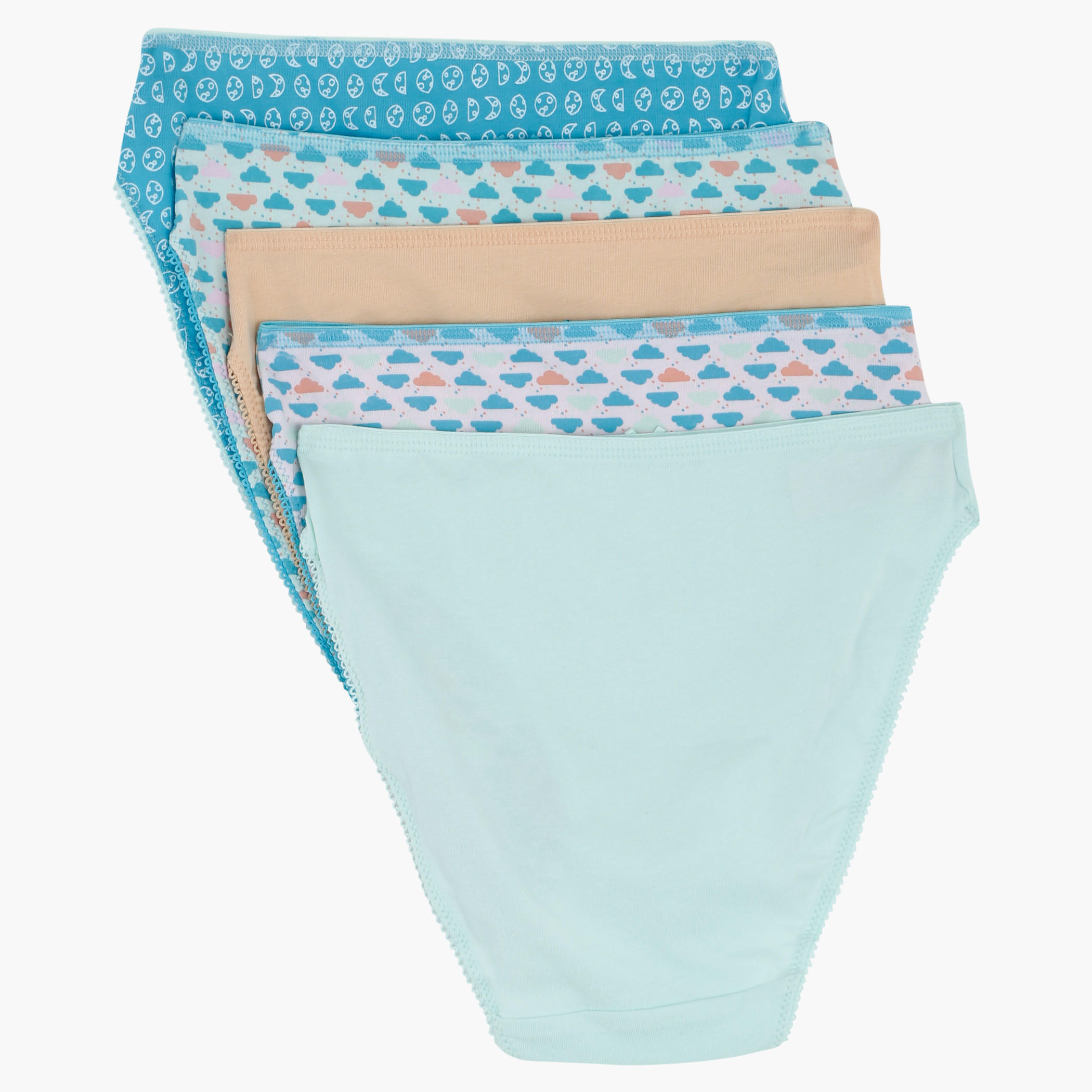 Bikini Briefs with Elasticised Waistband - Set of 5-women-clothing-lingerie-panties-image-2