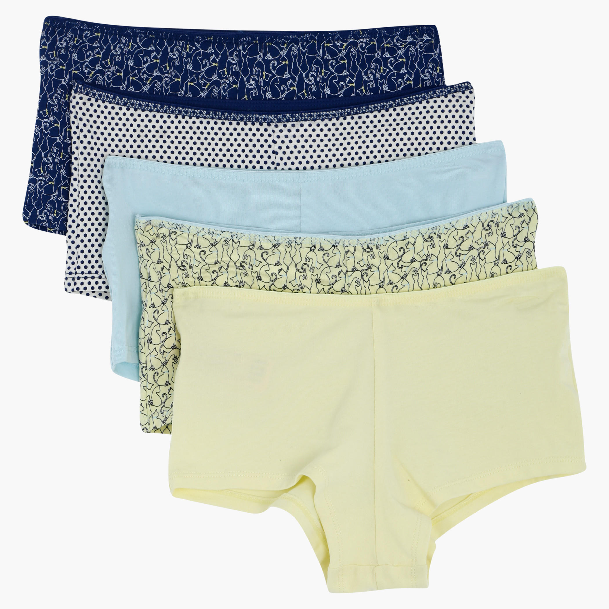 Boxers with Elasticised Waistband - Set of 5-women-clothing-lingerie-panties-image-1