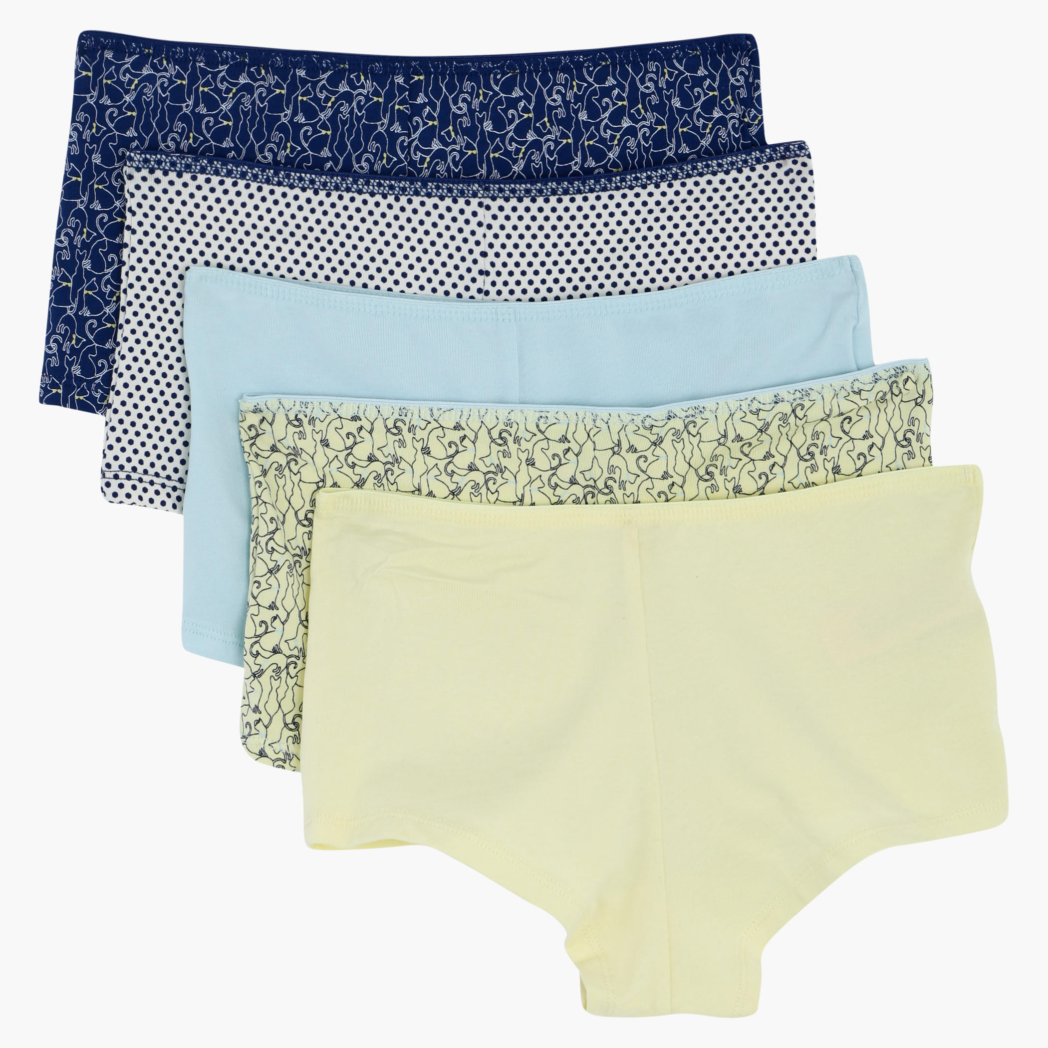 Boxers with Elasticised Waistband - Set of 5-women-clothing-lingerie-panties-image-2