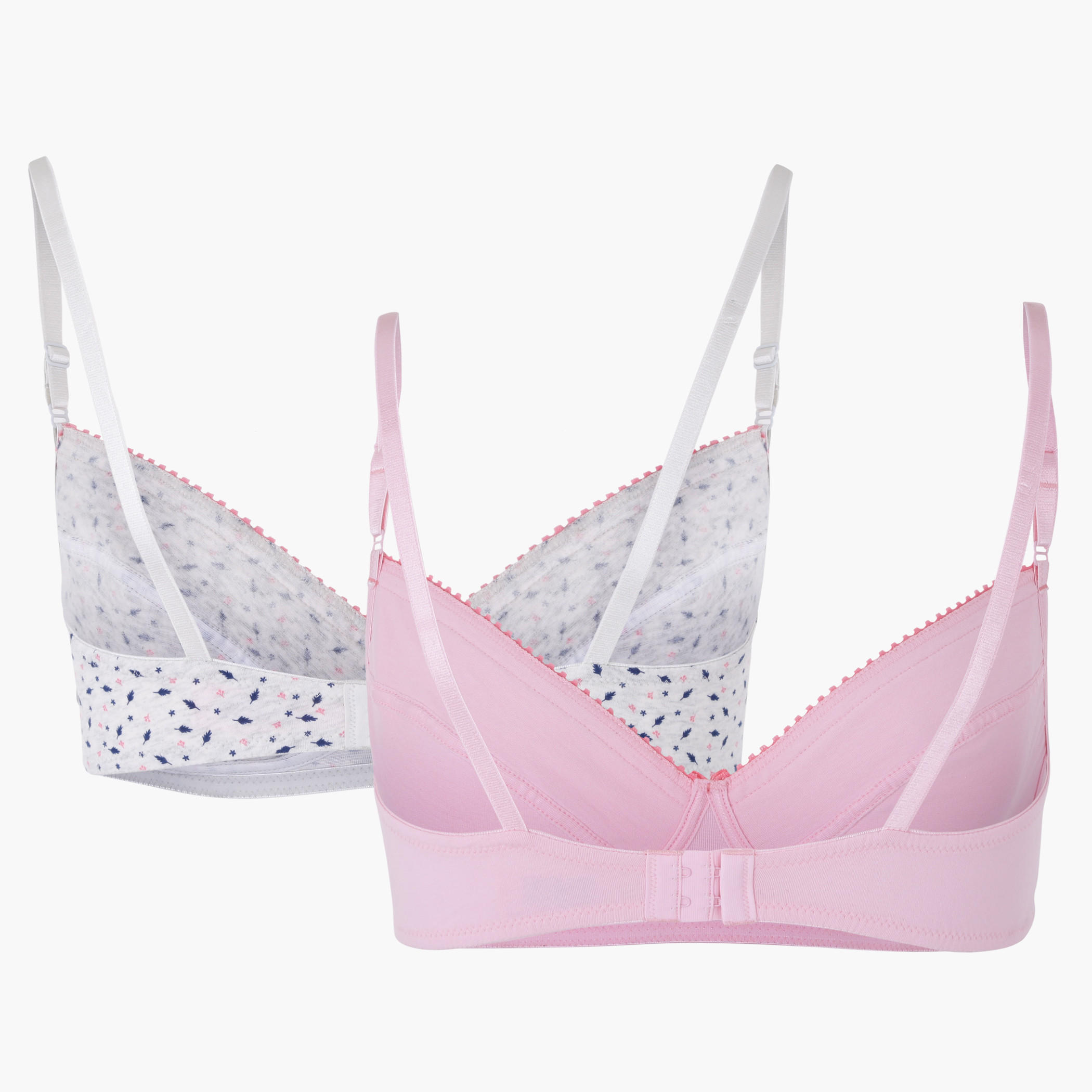 Bra with Lace Trim and Adjustable Straps - Set of 2-women-clothing-lingerie-bras-image-2