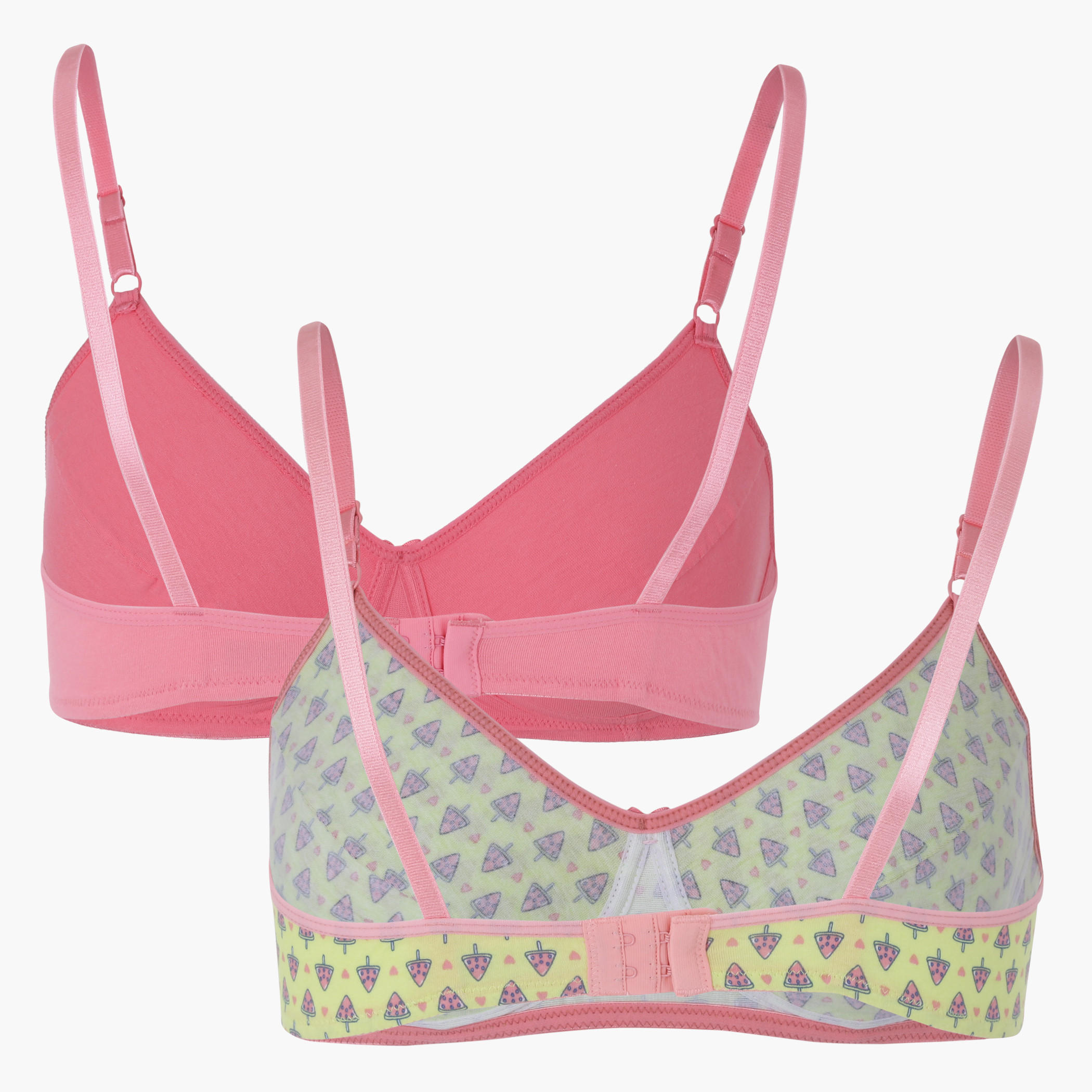 Bra with Bow Applique and Adjustable Straps - Set of 2-women-clothing-lingerie-bras-image-1