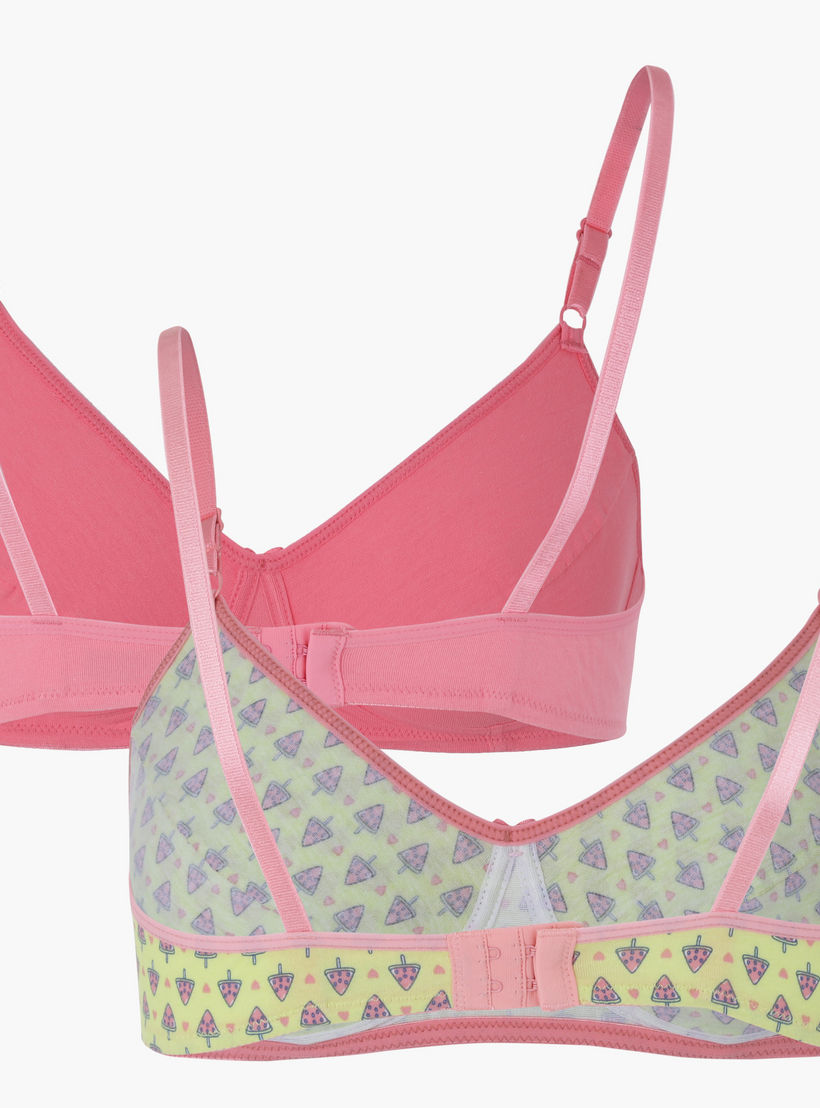 Bra with Bow Applique and Adjustable Straps - Set of 2-women-clothing-lingerie-bras-image-1