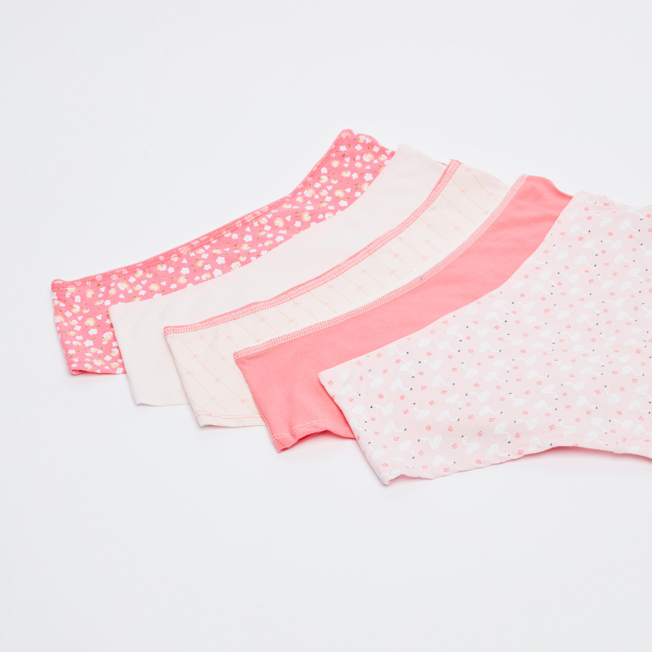 Bow Detail Hipsters with Elasticised Waistband - Set of 5-women-clothing-lingerie-panties-image-3