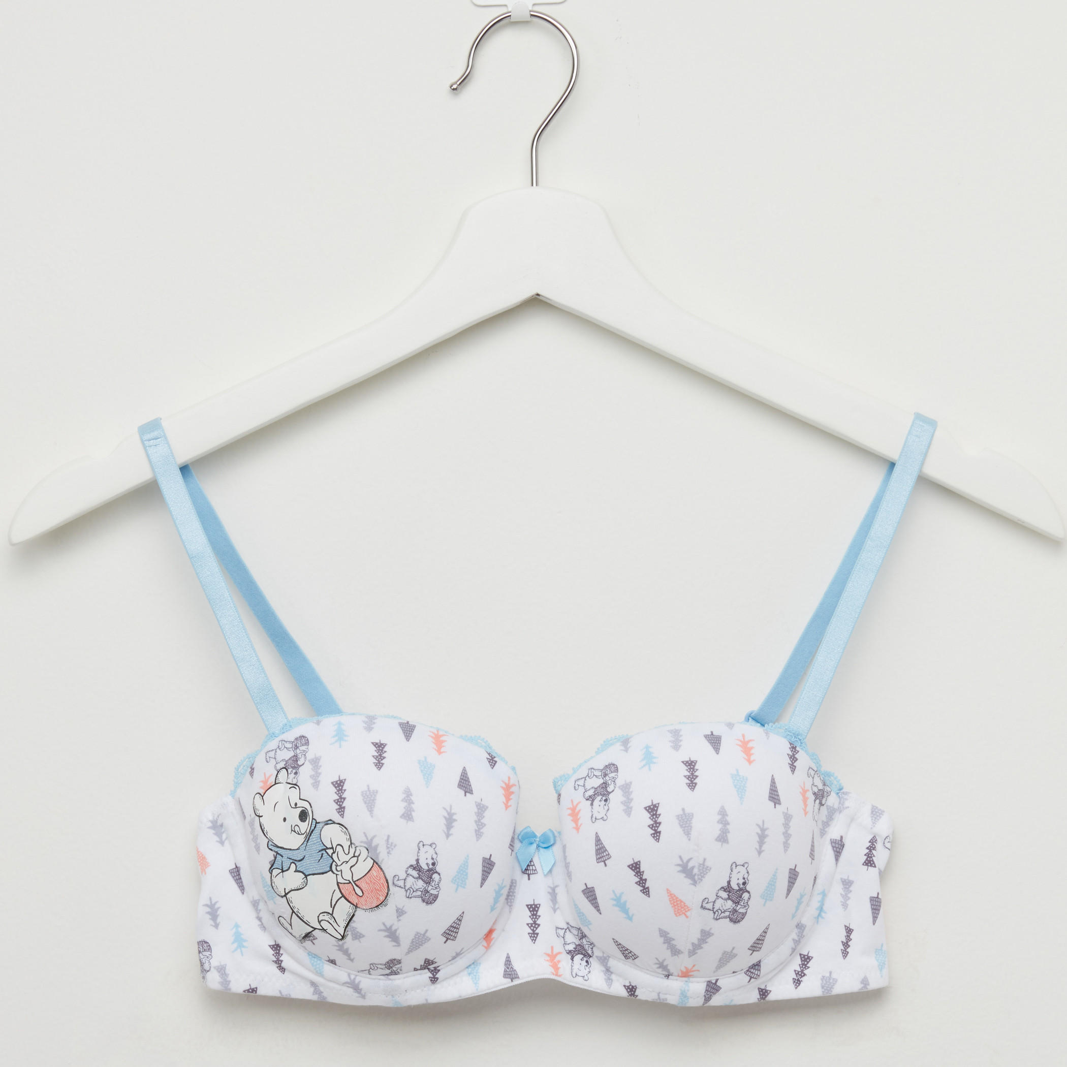 صدريّة مبطّنة بحمالات قابلة للتعديل وطبعات ويني ذا بو-women-clothing-lingerie-bras-image-1