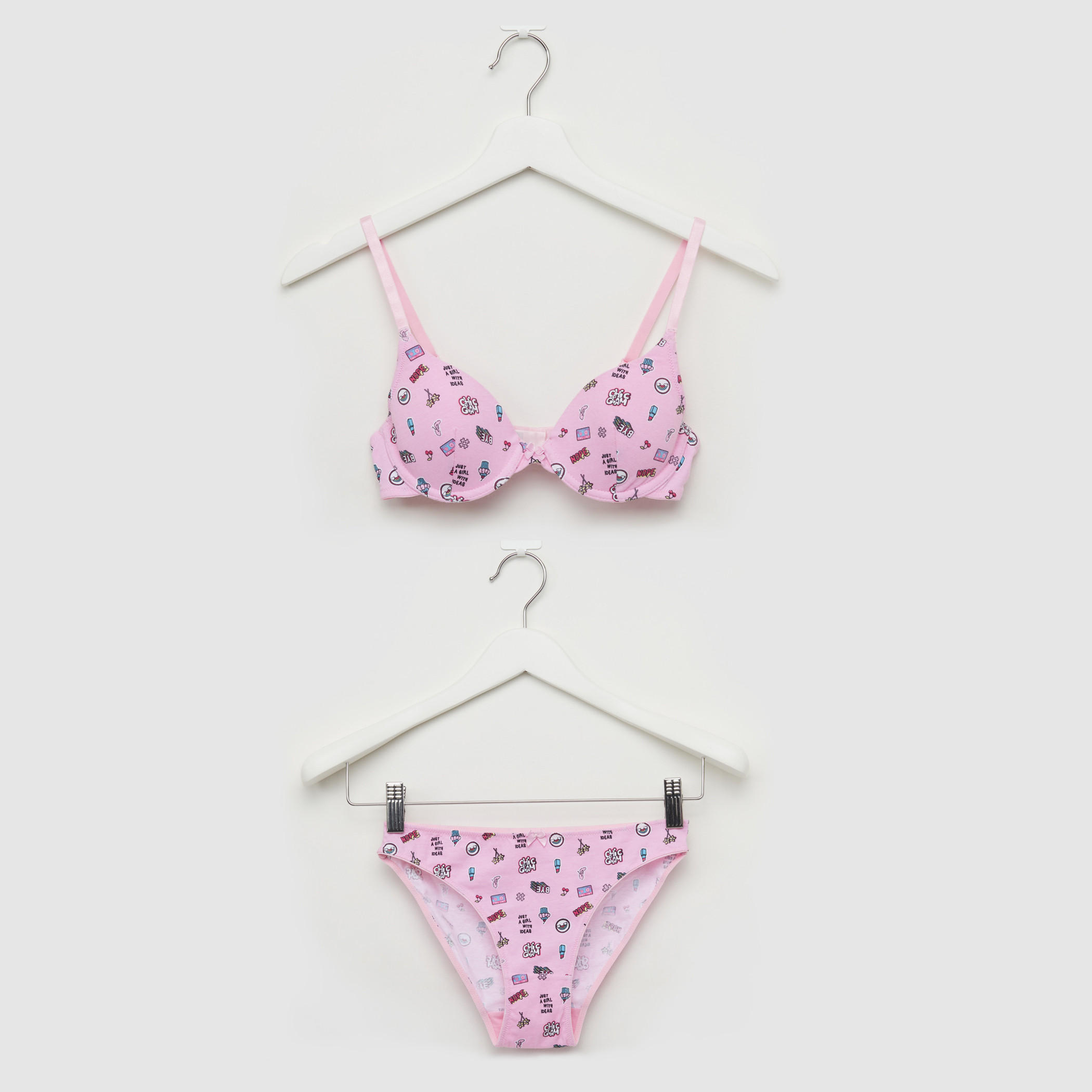 Padded Printed Bra with Bikini Briefs-women-clothing-lingerie-lingeriesets-image-1